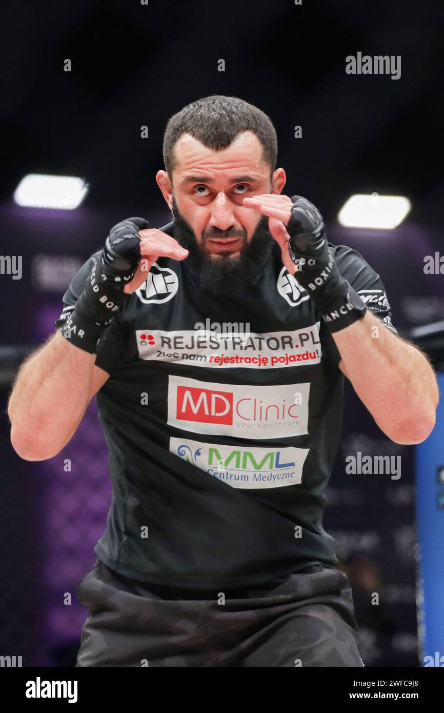 Mamed Khalidov of Poland seen during XTB KSW EPIC Media Training before the xtb ksw epic fight gala 24/02/2024 at Arena Gliwice. Stock Photo