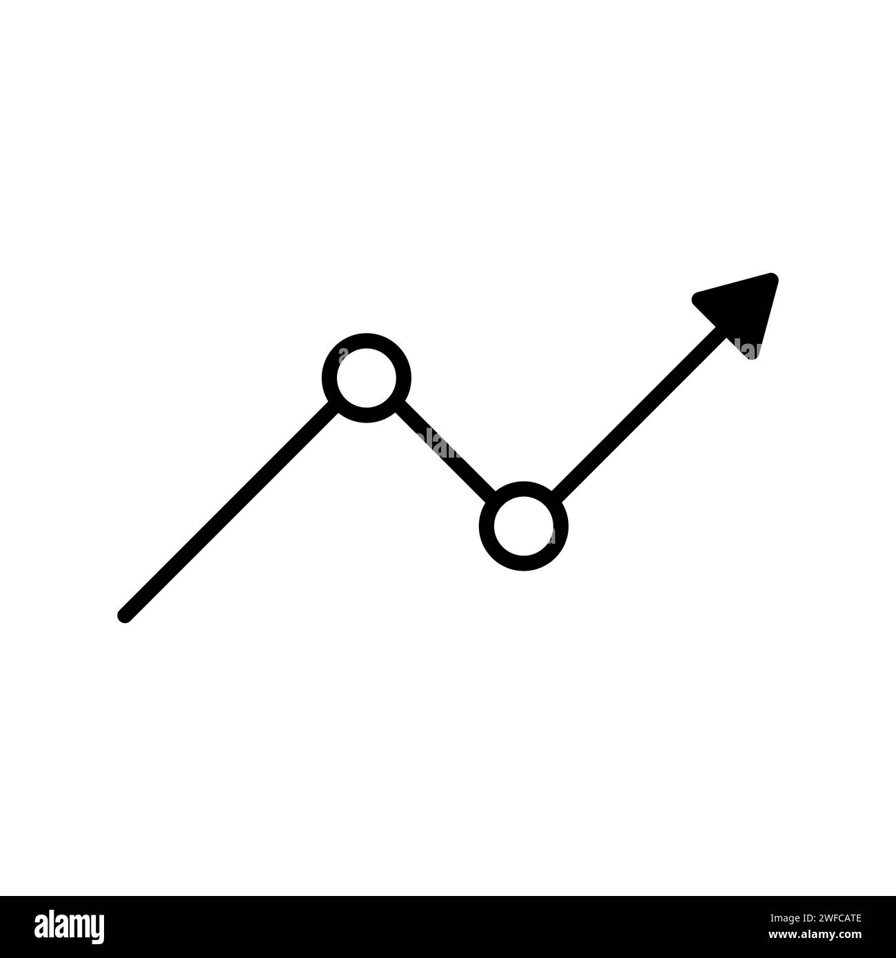 Graphic up arrow. Business concept. Growth chart sign. Vector ...