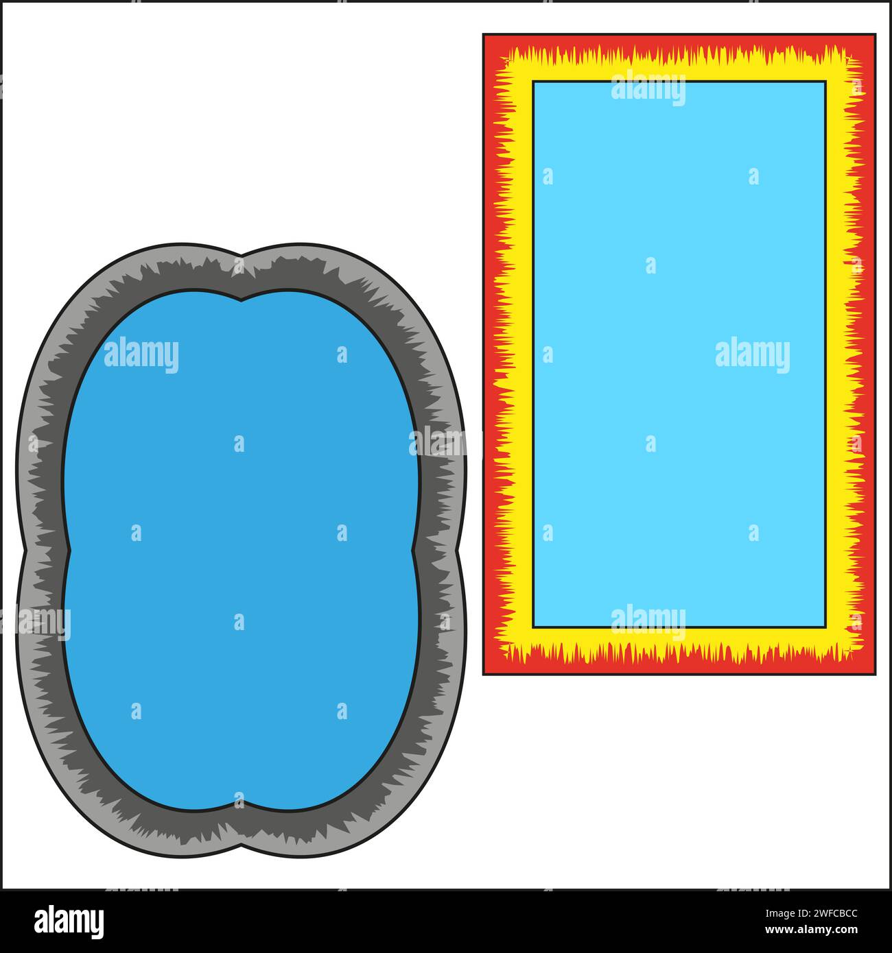 Mirrors in the frame. frame set. Vector illustration. Stock image. EPS 10.. Stock Vector