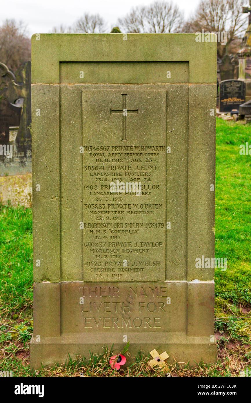 War Memorial. Weaste Cemetery, Salford. Stock Photo