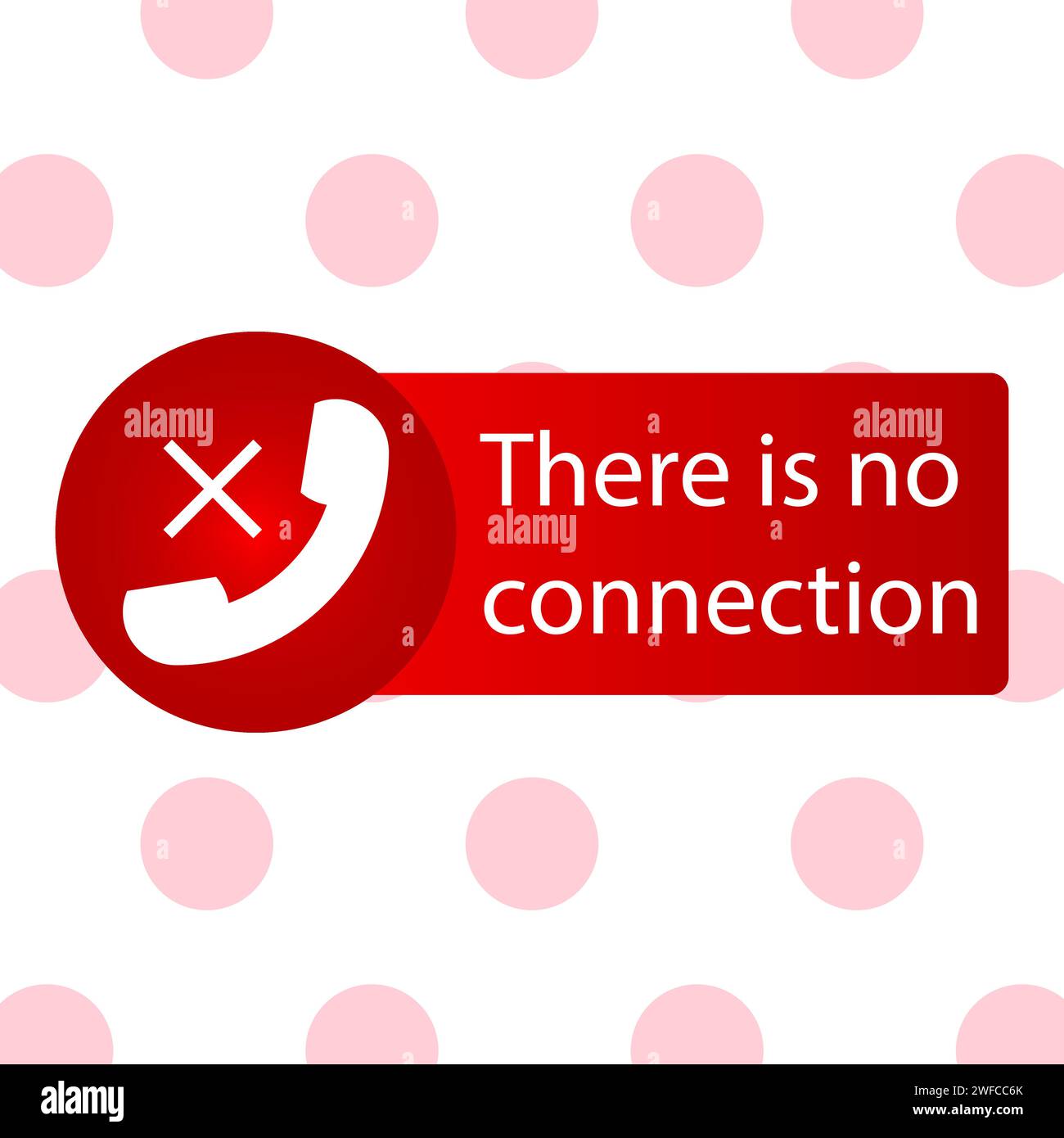 handset no connection. Call symbol. Telephone sign. Vector illustration. stock image. EPS 10