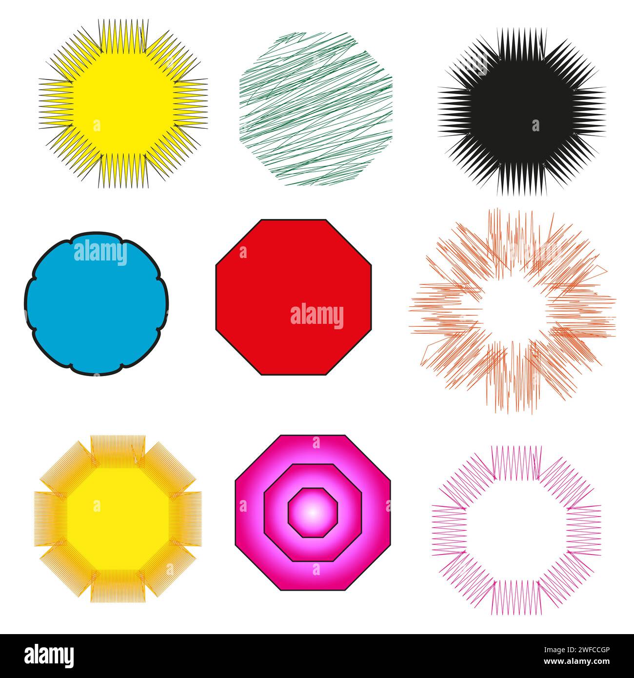 Colorful frames. Square frame. Clipart image. Vector illustration. stock image. EPS 10. Stock Vector