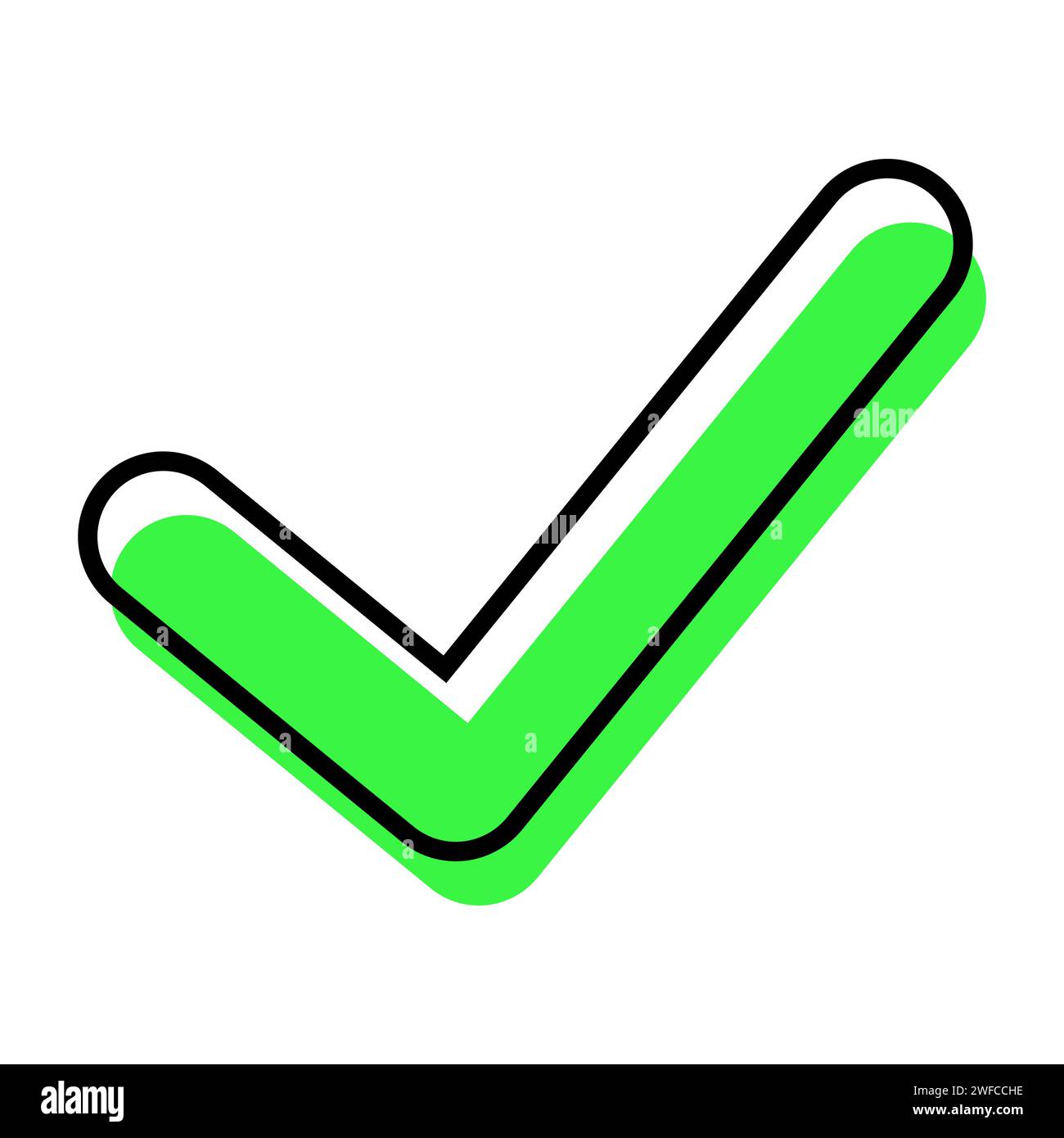 Green tick. Green checklist vector design. Checkbox icon. Tick icon ...