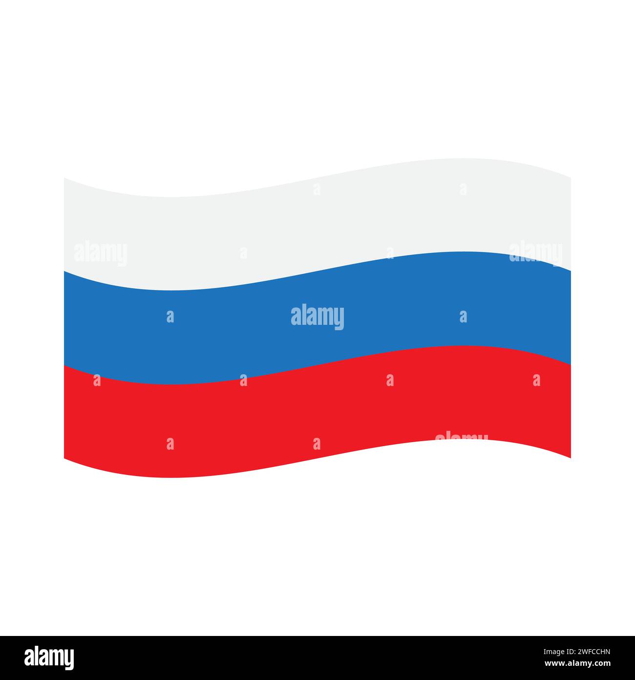 Flag of russia on white background. Banner design. Geography concept. Vector illustration. stock image. EPS 10. Stock Vector