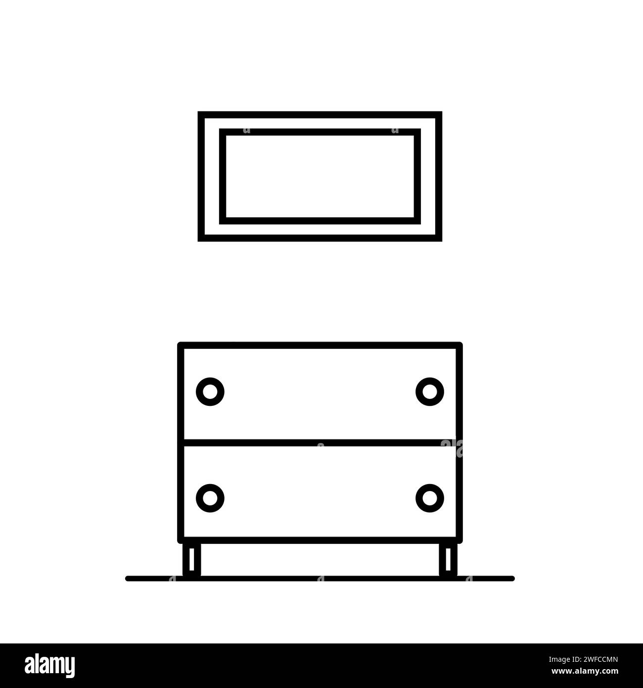 Modern Chest Of Drawers Mirror Vintage Retro Design Vector modern-chest-of-drawers-mirror-vintage-retro-design-vector