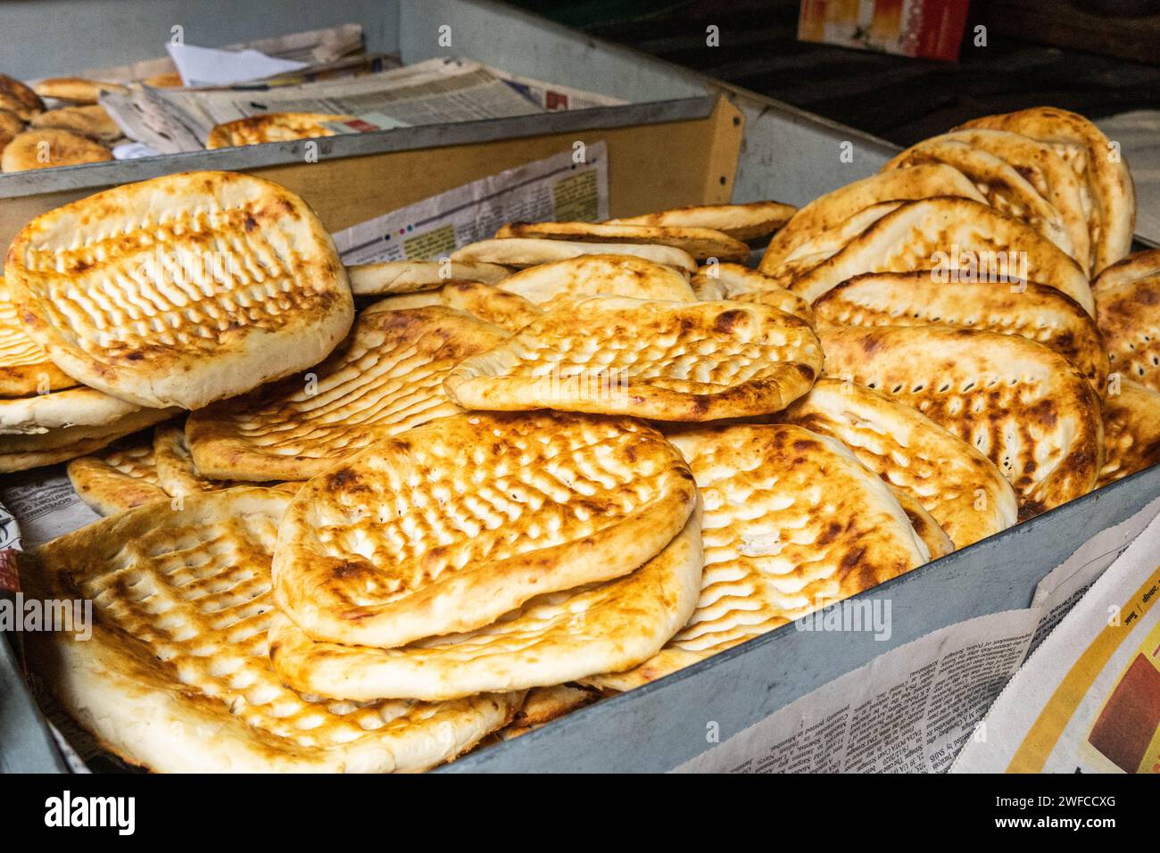 Freshly Baked Kashmiri Roti Srinagar Kashmir India Stock Photo Alamy