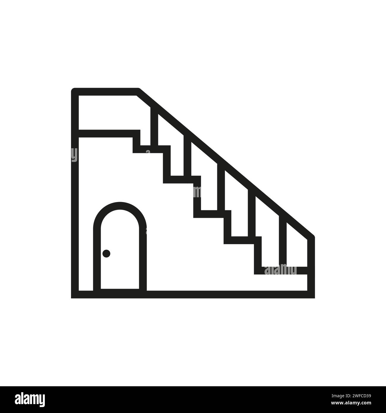 Stairs icon. Business concept. Vector illustration. Stock image. EPS 10 ...