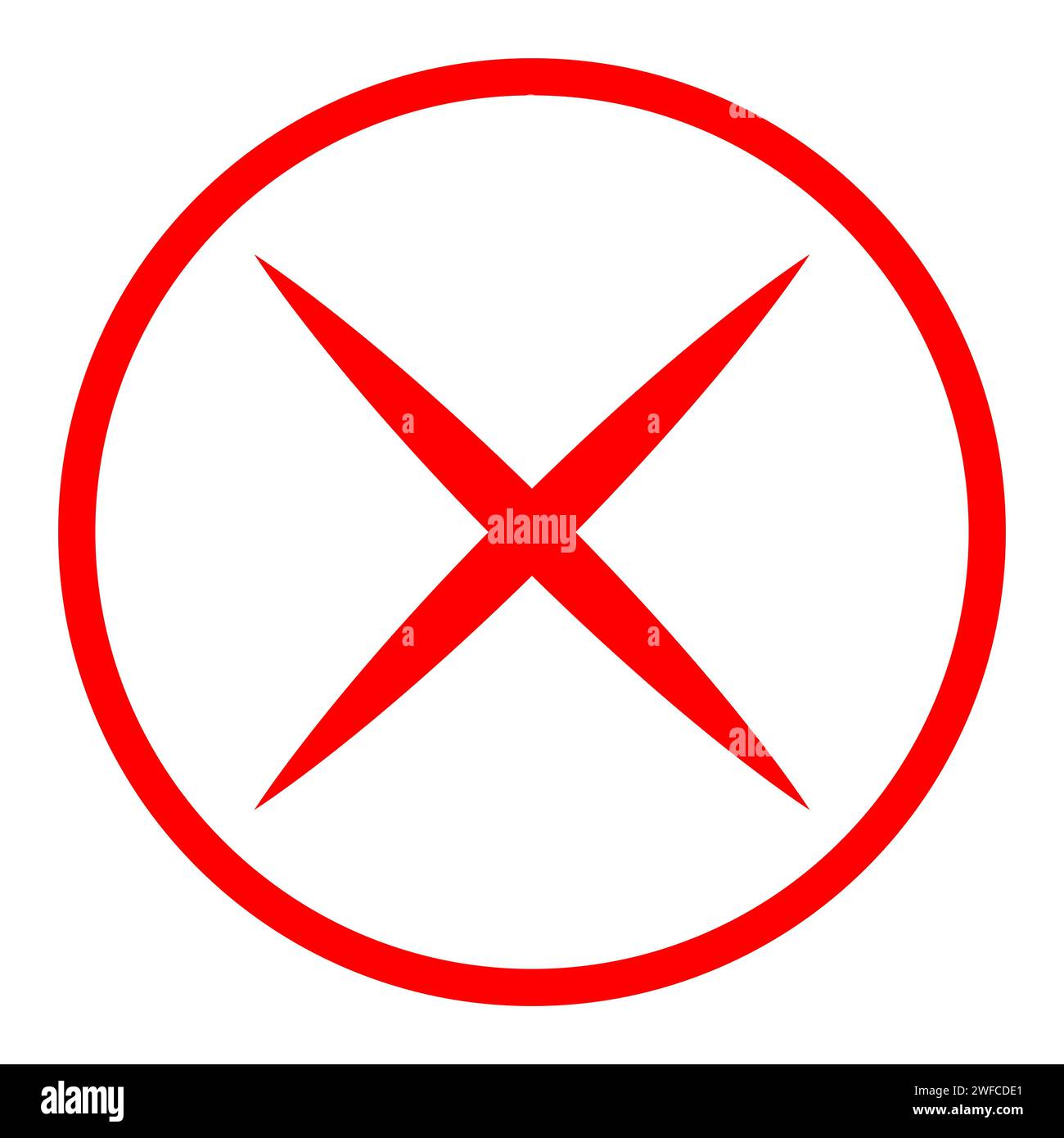 Modern cross in a circle cross symbol tick icon vector illustration
