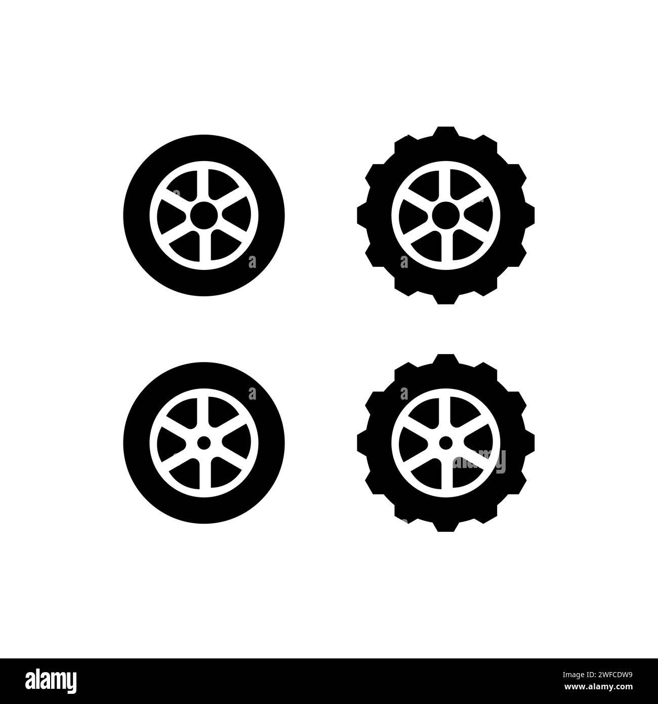 10 spoke alloy Stock Vector Images - Alamy