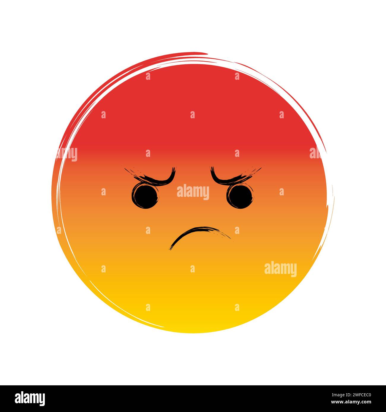 Angry smiley, great design for any purposes. Smile icon. Emoji face. Smiley face. Vector illustration. stock image. EPS 10. Stock Vector