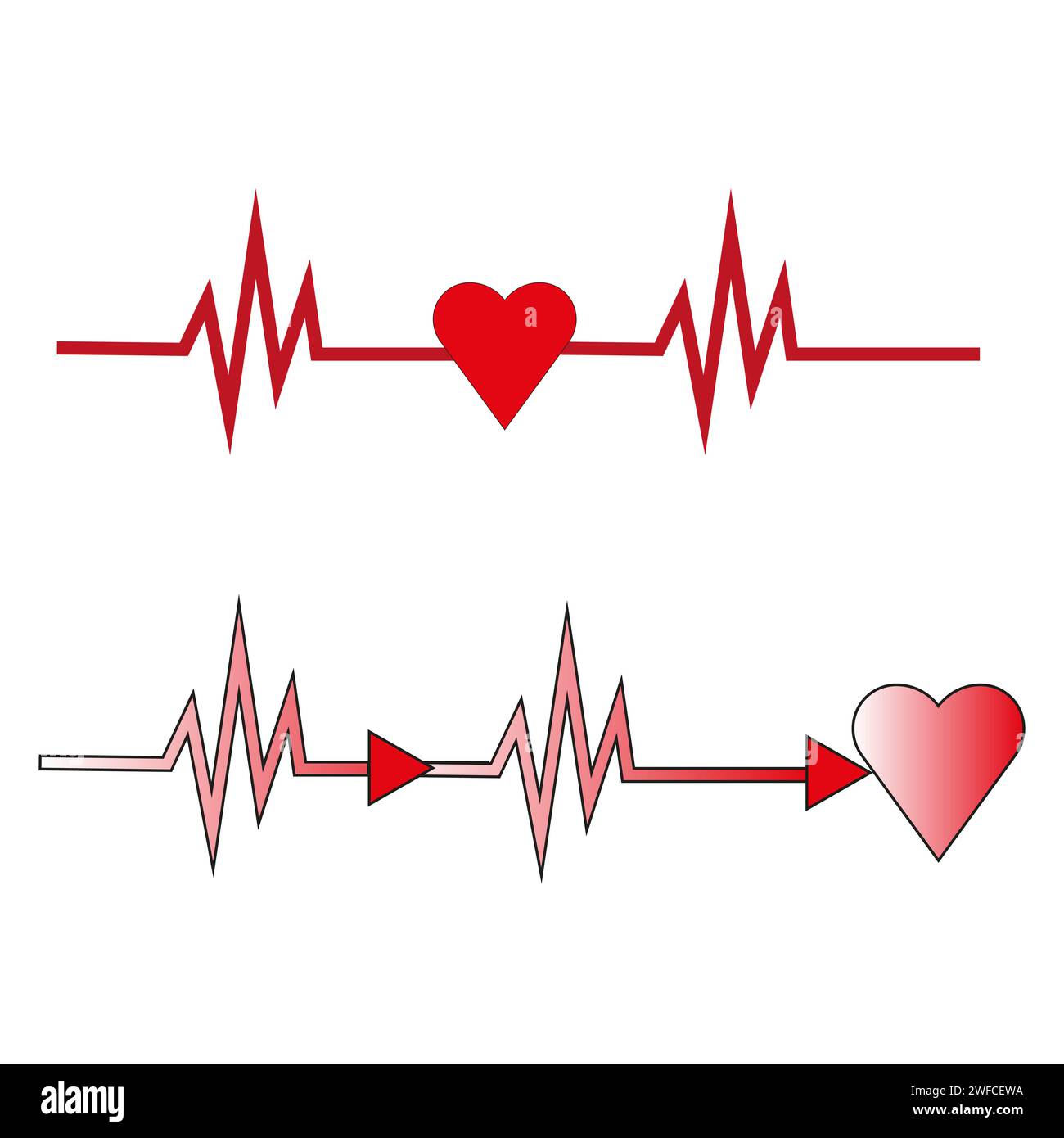 Heart pulse. Medicine, healthcare concept. Vector illustration. Stock image. EPS 10. Stock Vector