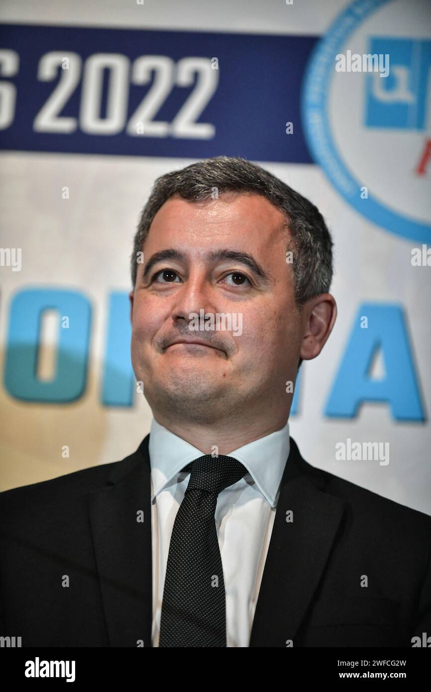 Paris, France. 30th Jan, 2024. French Interior Minister Gerald Darmanin