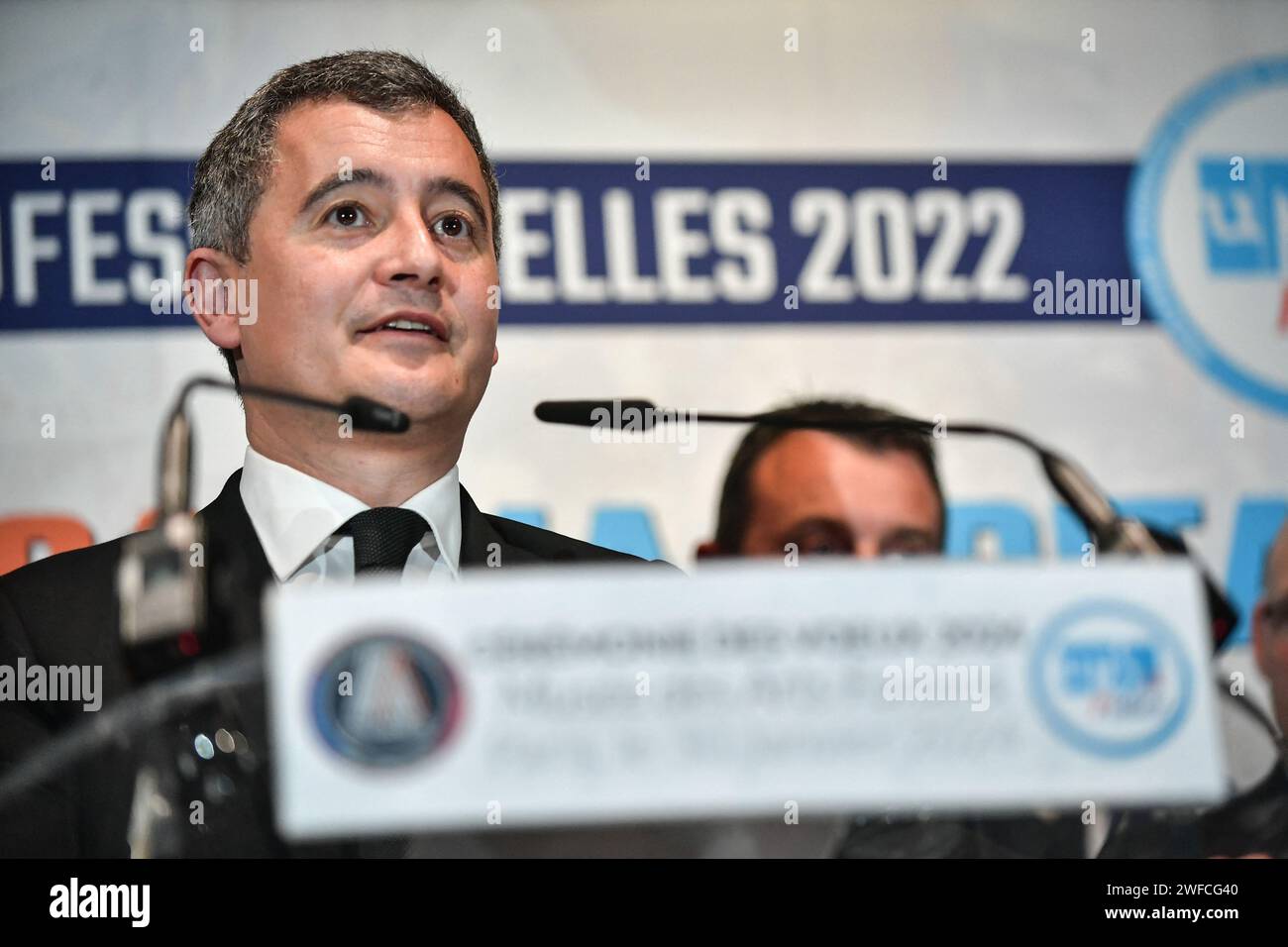 Paris, France. 30th Jan, 2024. French Interior Minister Gerald Darmanin