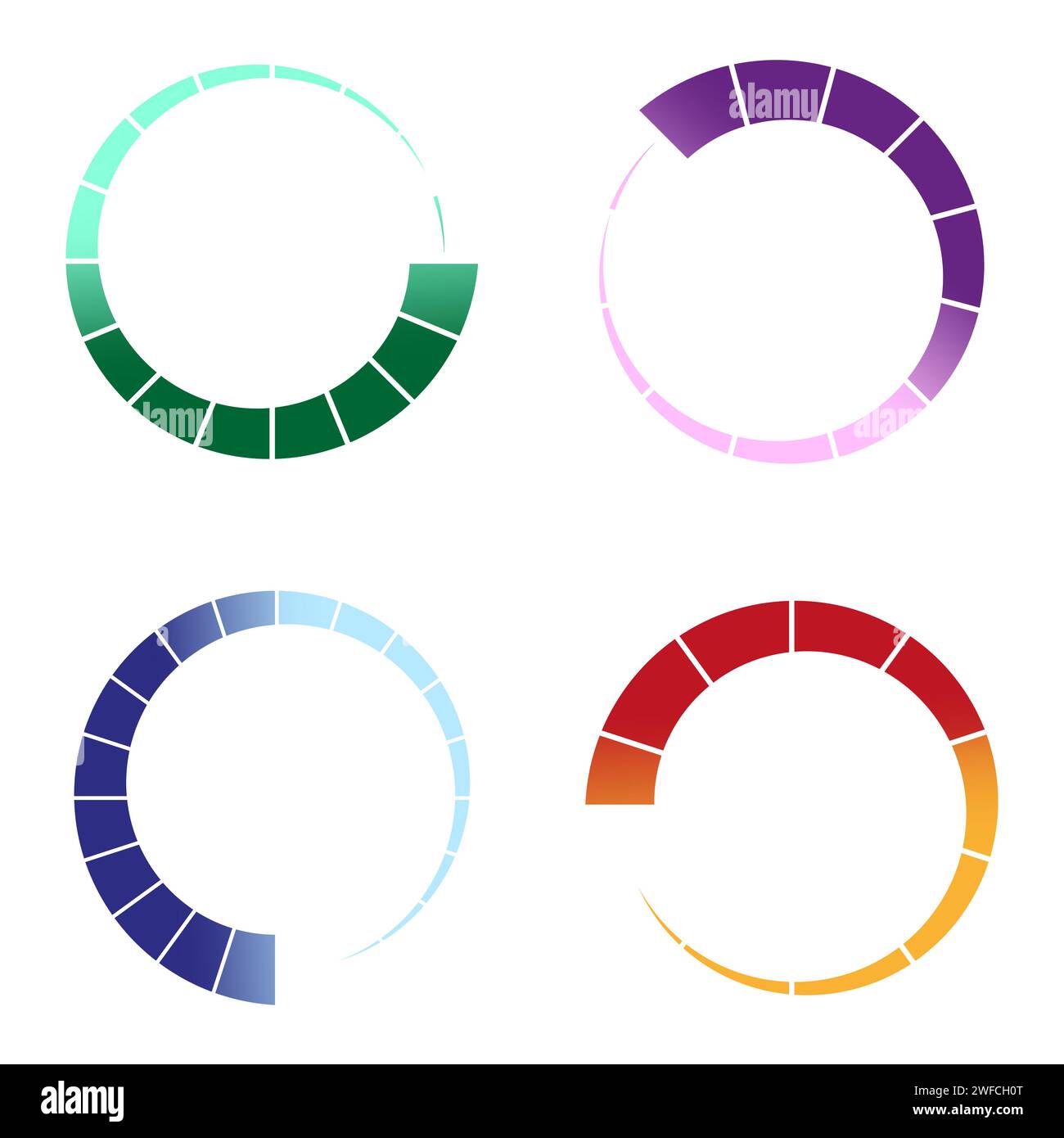 color circle download. Computer interface. Vector illustration. EPS 10. Stock Vector