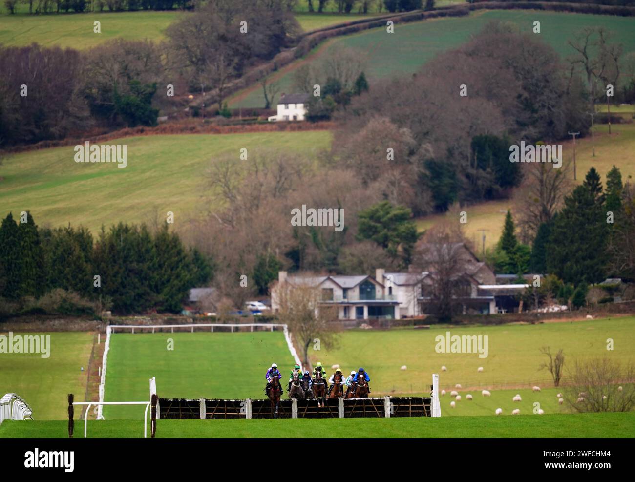 Runners and riders in action as they compete in the Tom Jones Live In