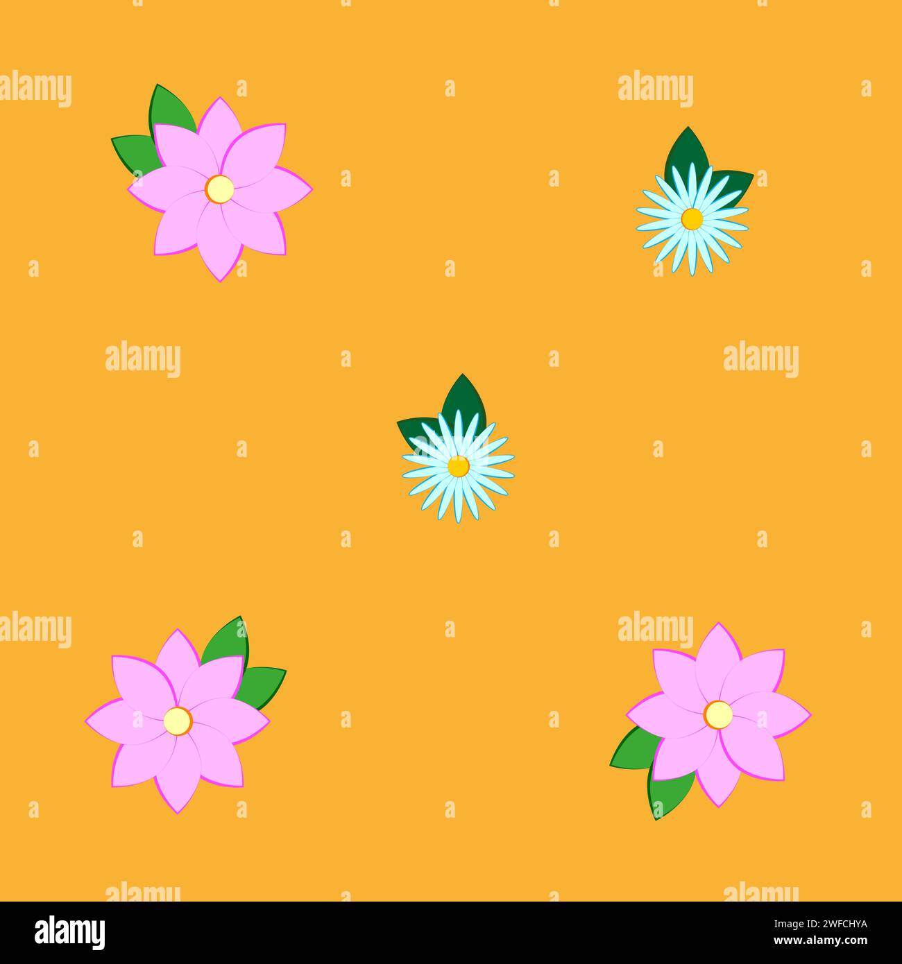 flowers orange background. Plant floral design. Design element. Vector ...