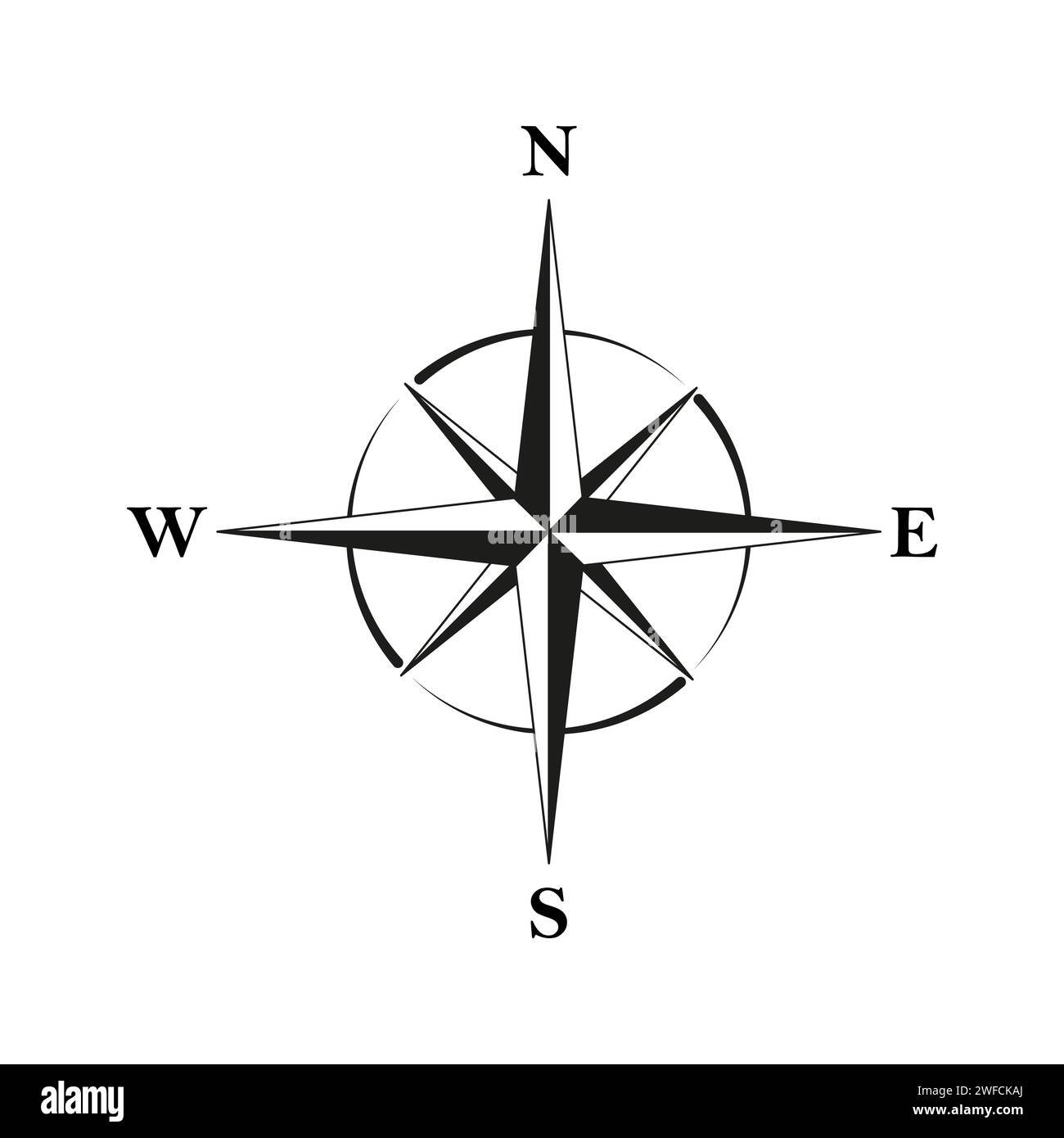 Compass sign. Star icon. Vector illustration. stock image. EPS 10. Stock Vector