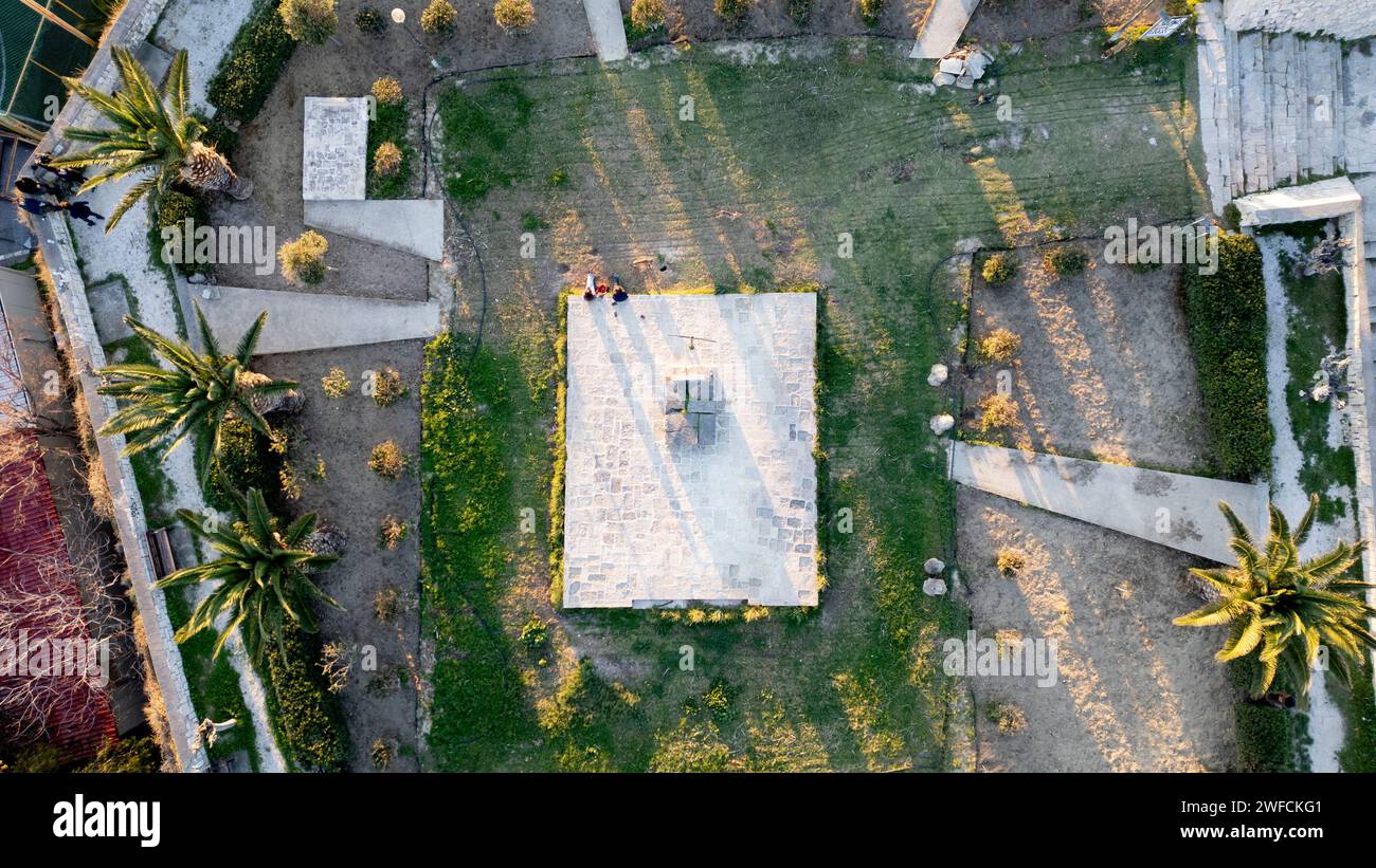 Nikos Kazantzakis Grave on the top of Heraklion city Greece - Stock Image