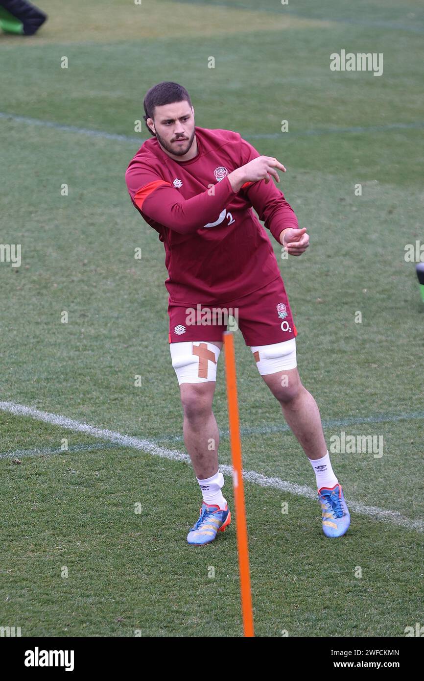 Girona, Spain, 29th January 2024 - Ethan Roots at England men's rugby warm weather training camp. Stock Photo