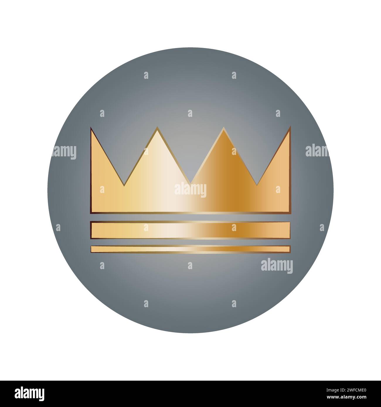 Flat golden crown in royal style. Luxury style. Logo symbol. Classic ...