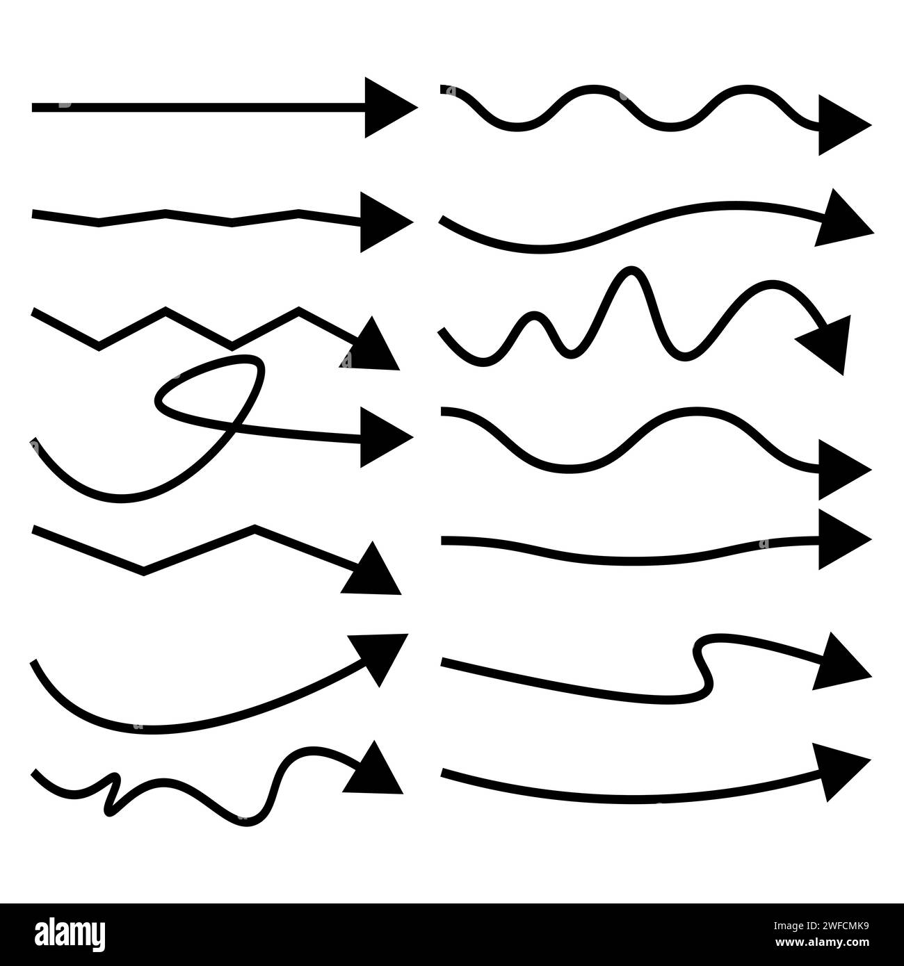 arrows lines different. Vector illustration. stock image. EPS 10 Stock ...