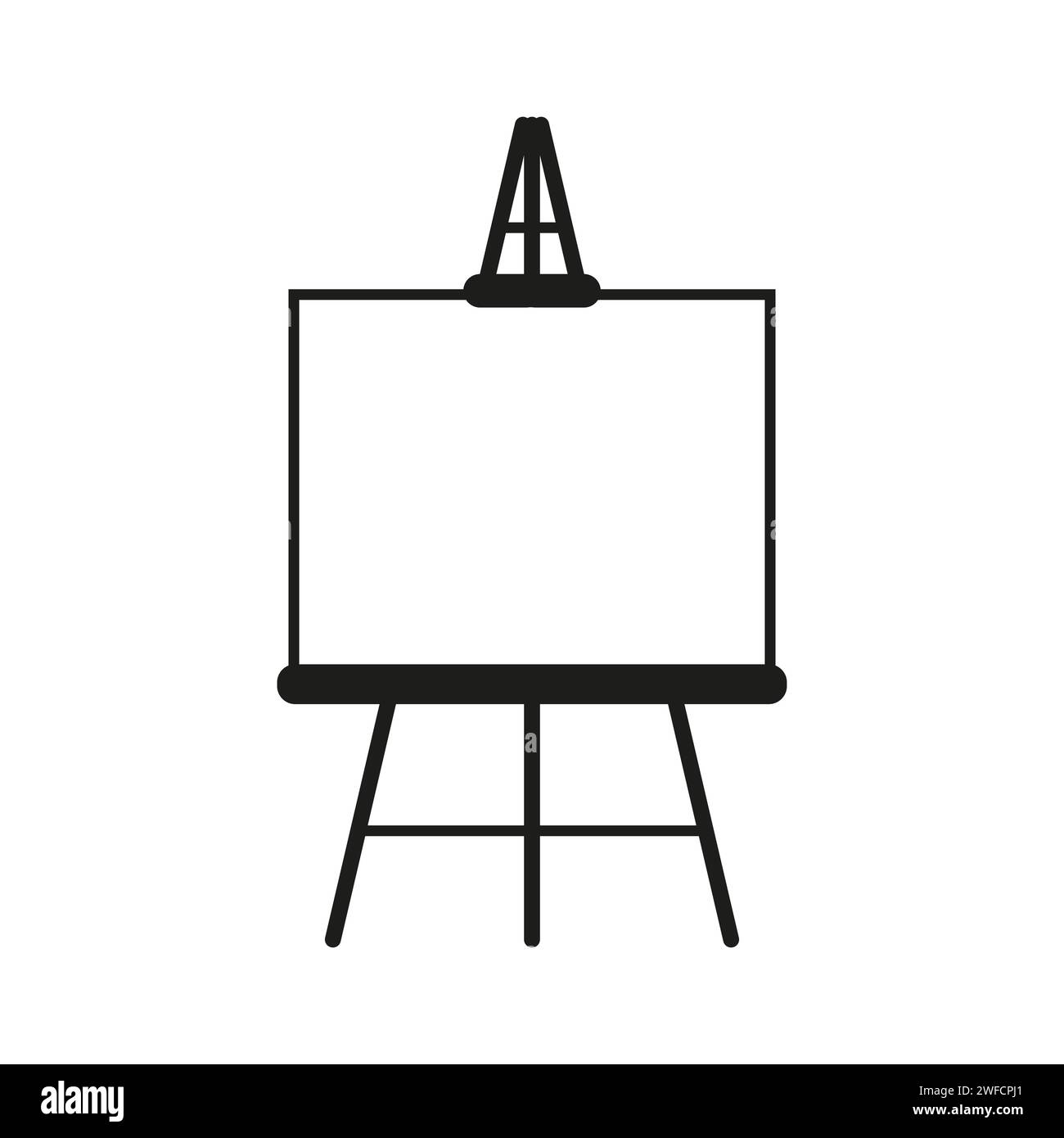 Chalkboard easel icon. Business concept. Line art. Vector illustration
