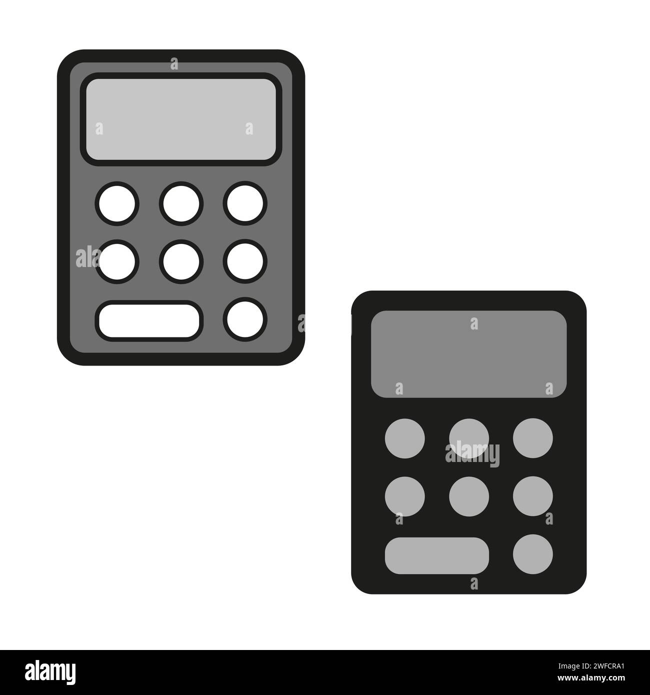 black calculator icon. Financial technology concept. Education concept 