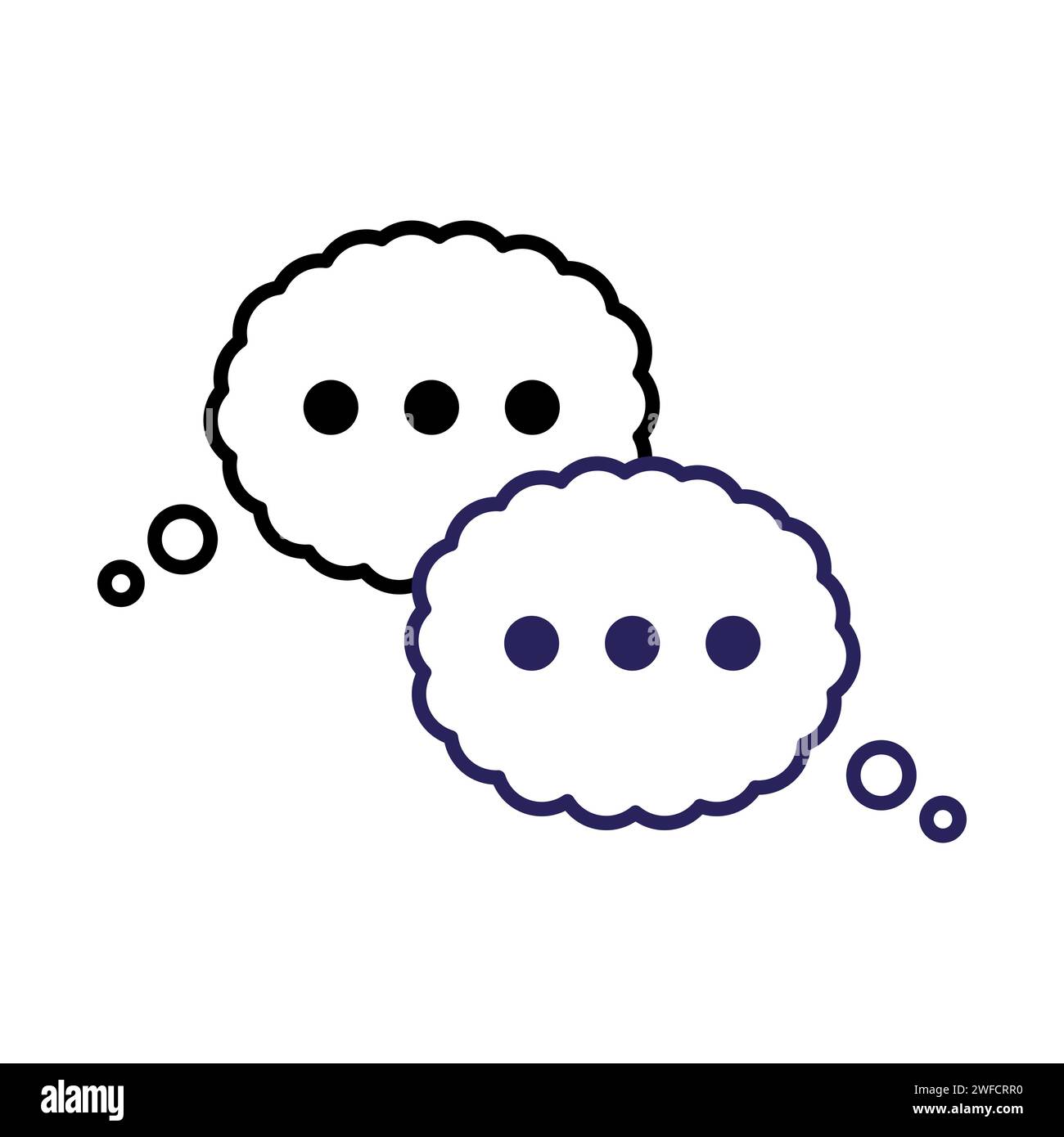 doodle message icon. Cloud technology. Icon symbol. Speak icon. Vector ...