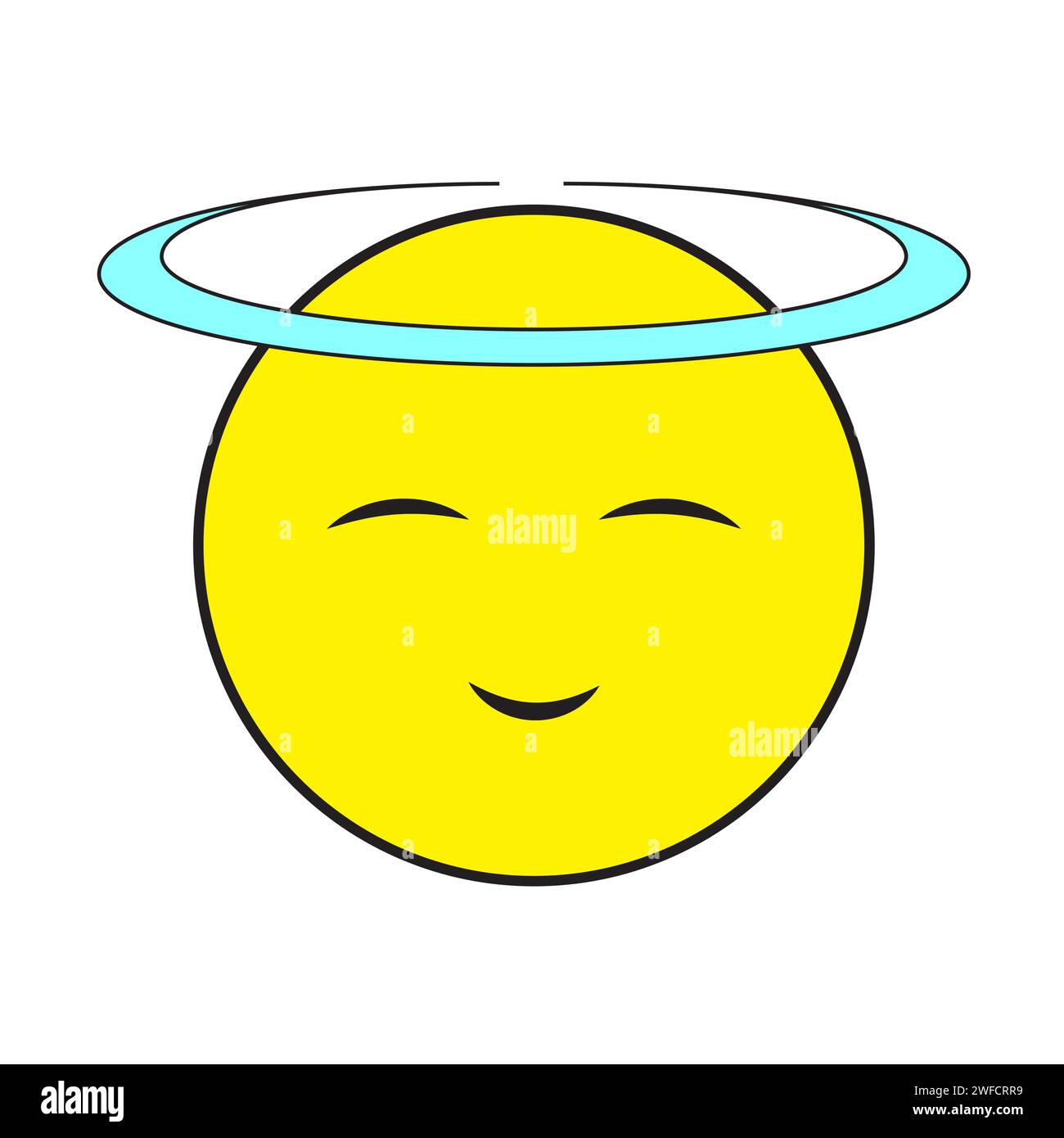 3d Halo Smiley. Smile Emoji Sign. Cute Cartoon Vector Design. Happy Face.  Vector Illustration. Stock Image Stock Vector - Illustration of head,  isolated: 243889679