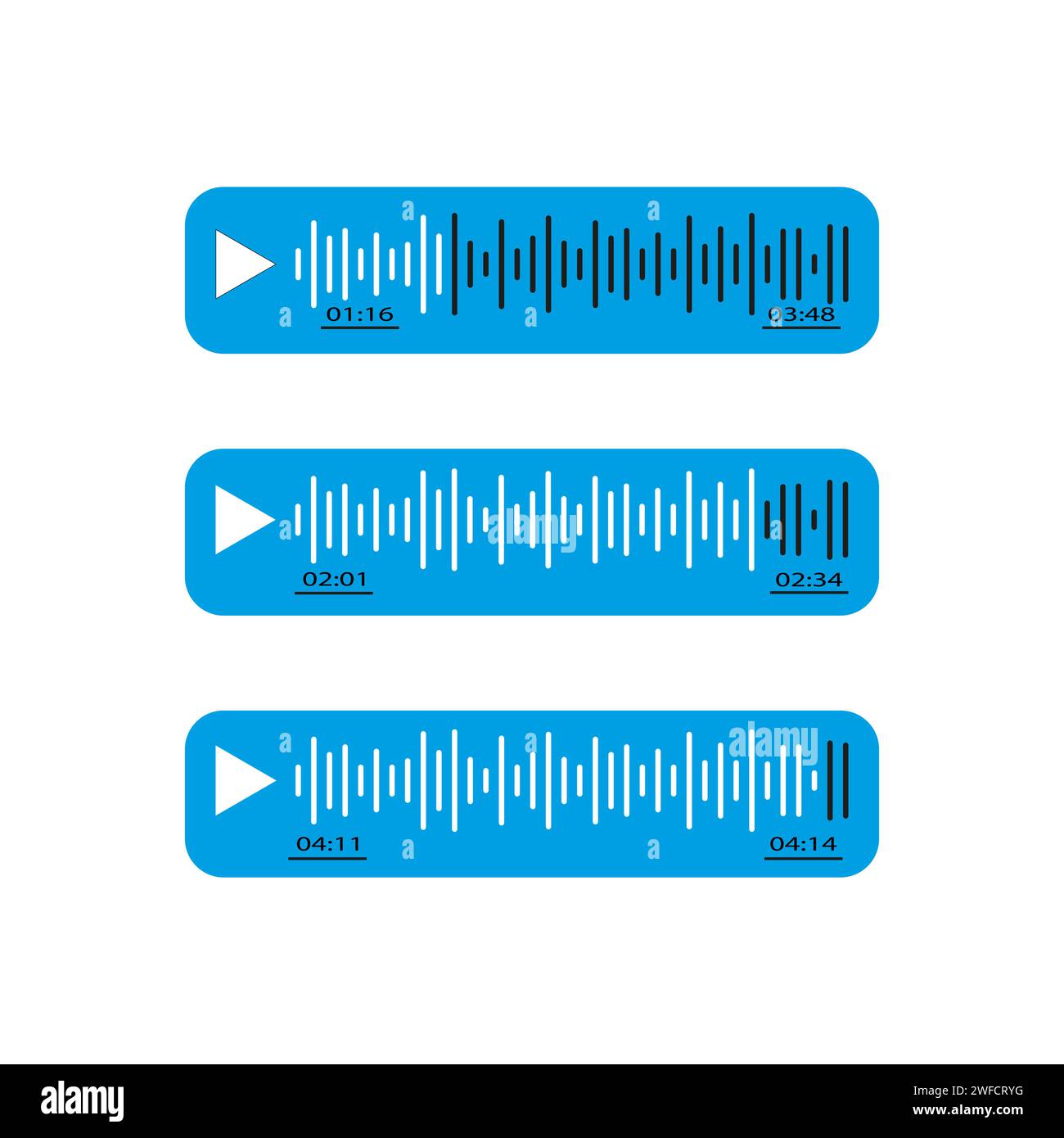 Voice messages icons. Speaker icon. Audio radio app. Vector ...