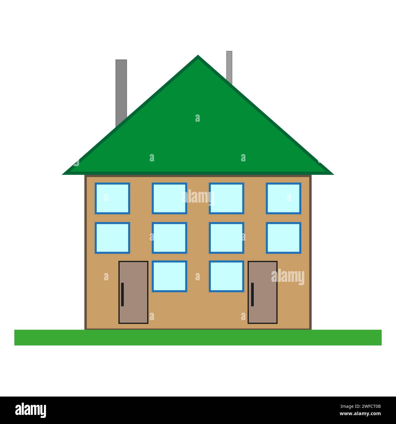 House on a white background. Vector illustration. stock image. EPS 10