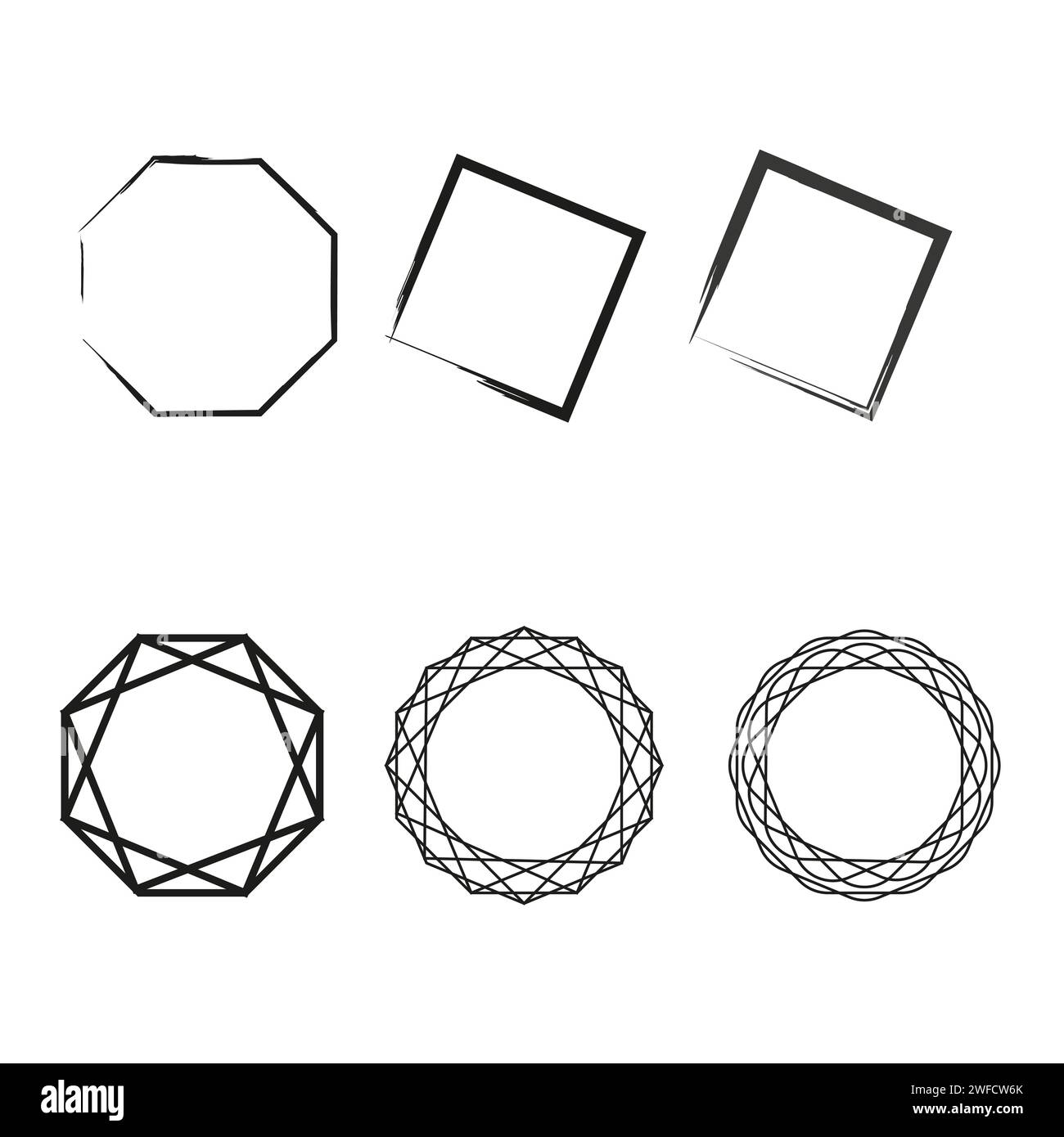 wreath shape brush. Space pattern. Vector illustration. stock image. EPS 10. Stock Vector