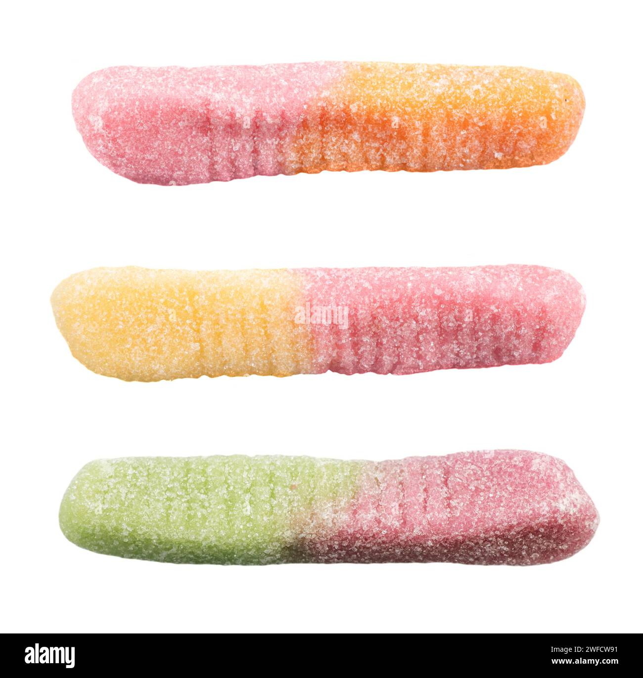 Colorful jelly candies isolate on white background Stock Photo - Alamy