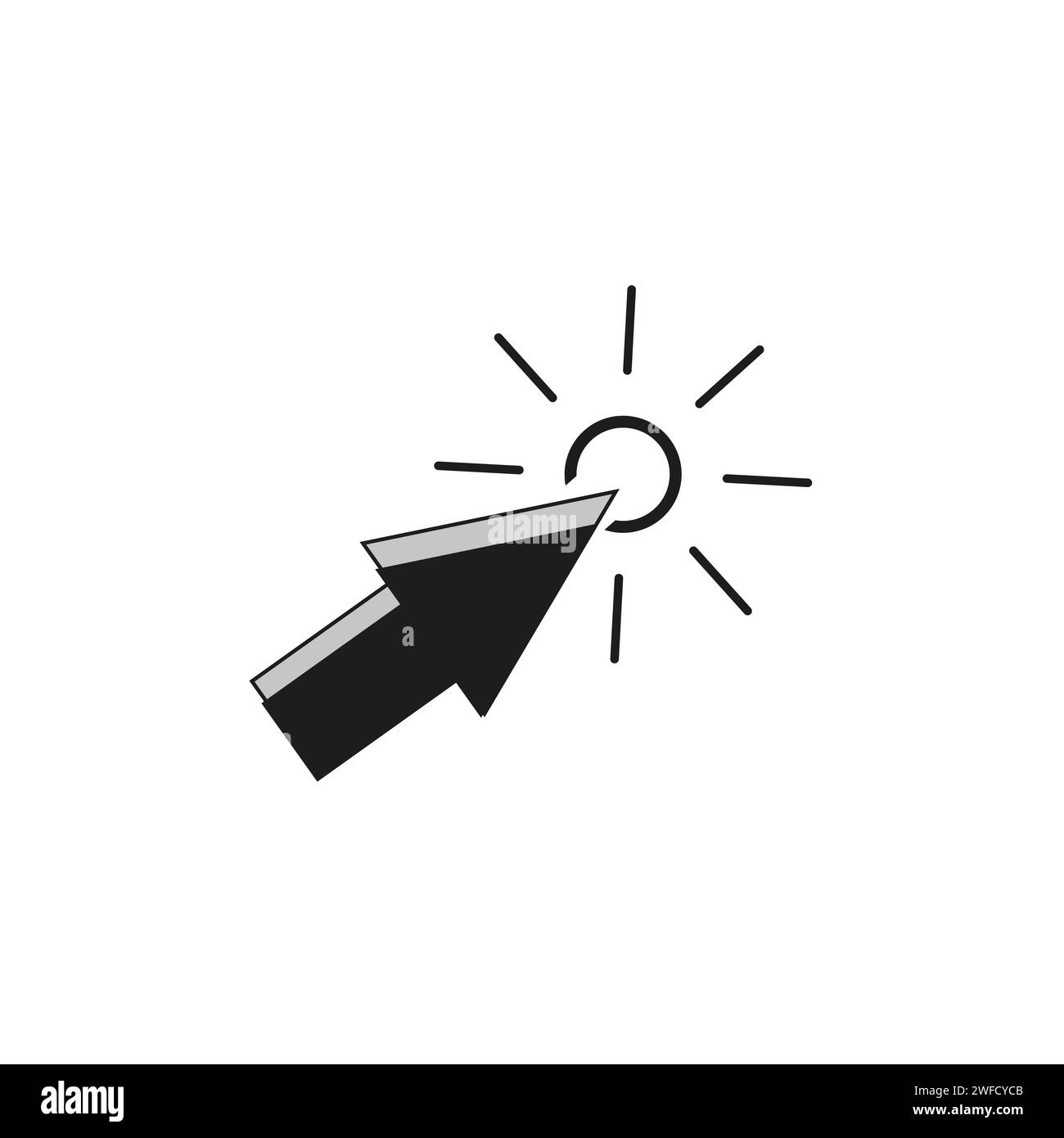 Arrow pointer, mouse cursor. Computer technology concept. Vector illustration. stock image. EPS 10. Stock Vector