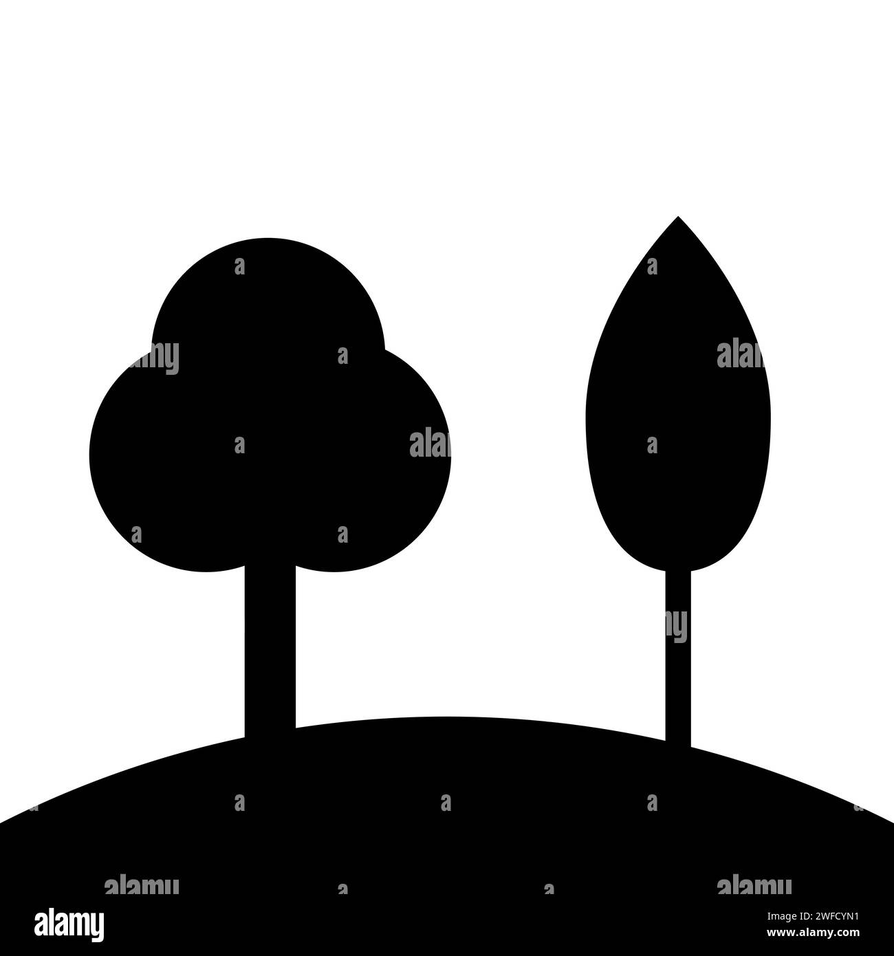 Flat tree icon for web design. Olive tree logo. Ecology set. Plant leaf ...