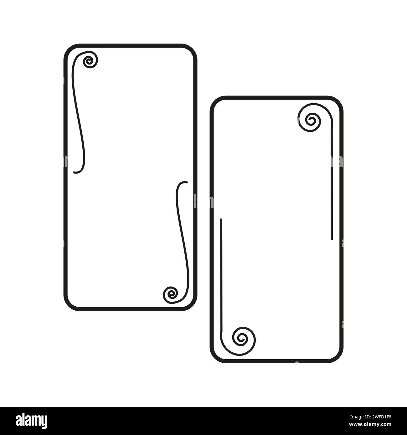 Two rectangular frames Stock Vector Images - Alamy