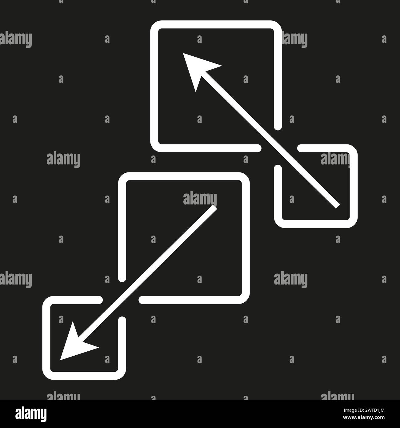 Squares arrows icon. Vector illustration. EPS 10. Stock Vector