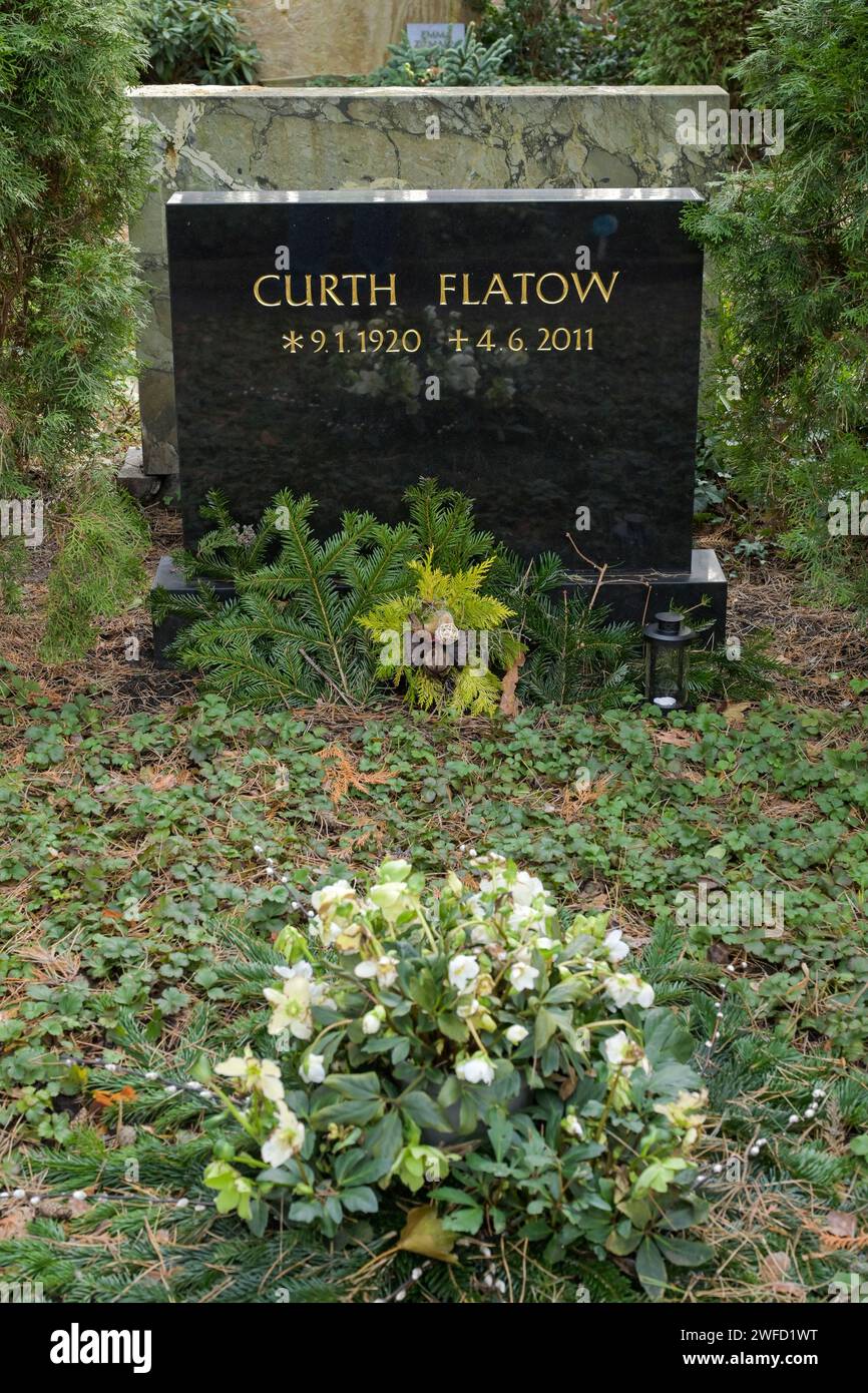 Curth Flatow, Ehrengrab, Waldfriedhof Dahlem, Hüttenweg, Steglitz-Zehlendorf, Berlin, Deutschland Stock Photo