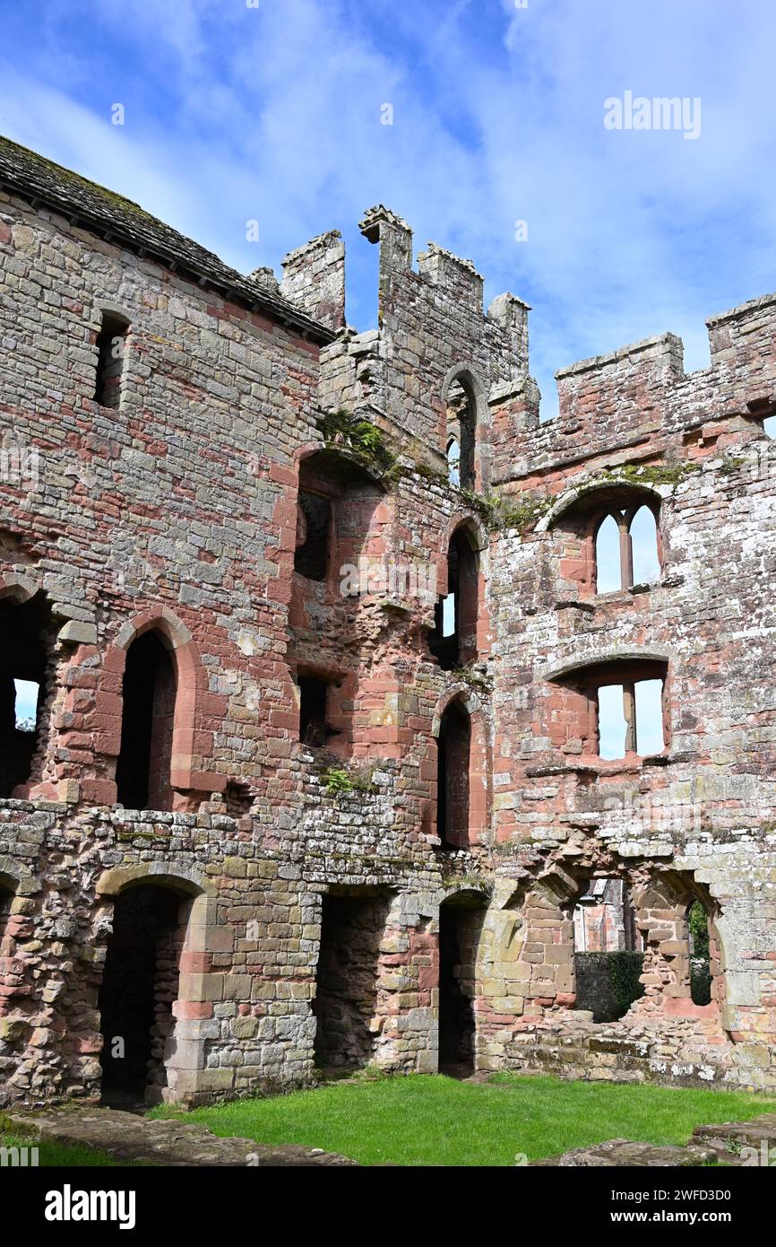 Acton Burnel castle, a 13th century fortified manor house in Acton
