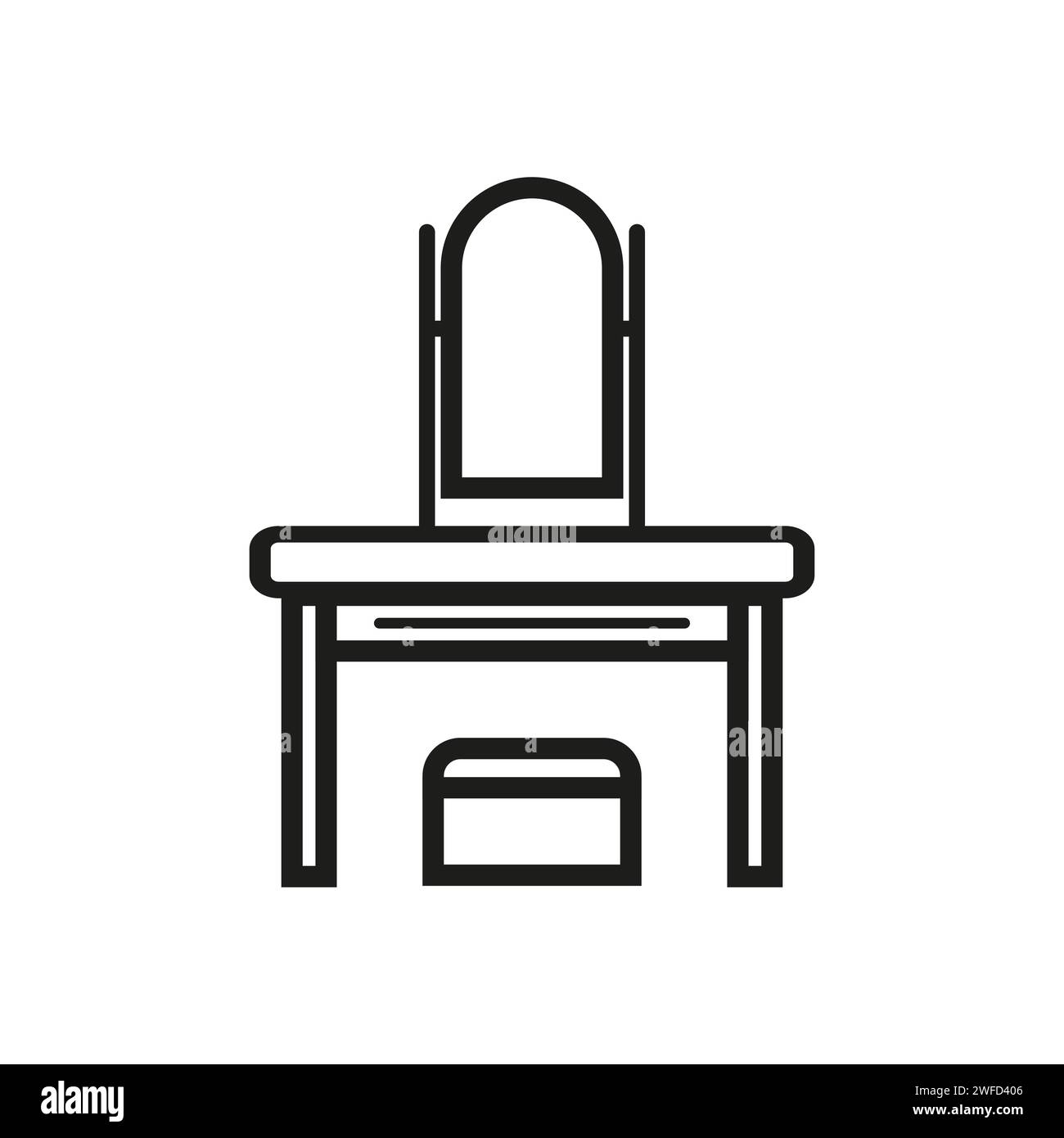 Mirror nightstand icon. Vector illustration. stock image. EPS 10. Stock Vector