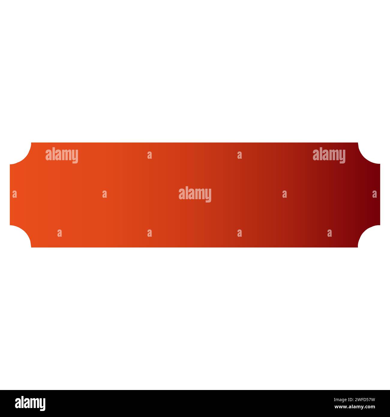Red long rectangular plate. Design element. Vector illustration. EPS 10