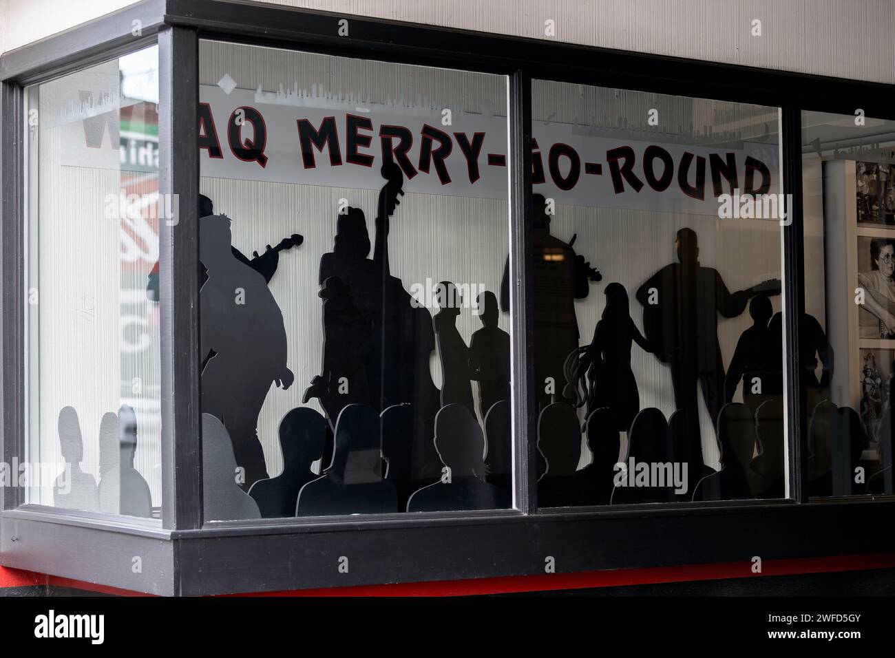 Mt. Airy, North Carolina, USA - October 26, 2023: Display window of a ...