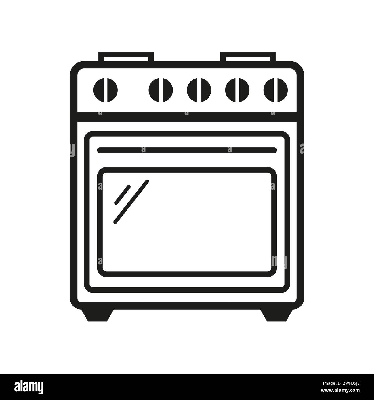 kitchen stove icon. Vector illustration. stock image. EPS 10. Stock Vector
