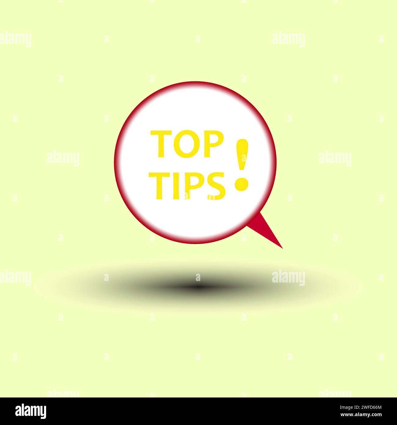 Top tips message. Creative concept idea. Information sign business concept. Vector illustration. EPS 10. Stock Vector