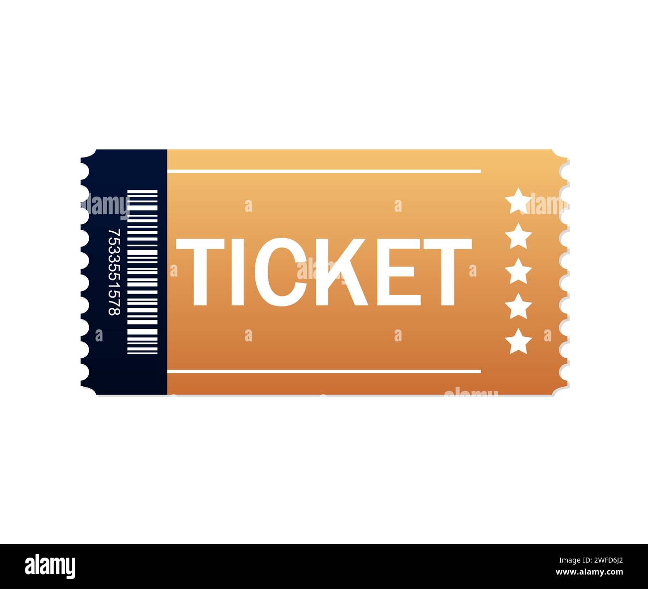 Vintage brown ticket. Vector illustration. stock image. EPS 10 Stock ...