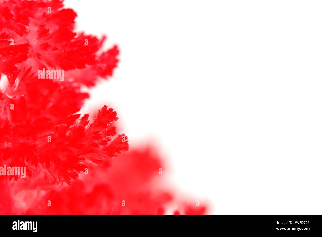 Macro image red salt crystal on white background Stock Photo