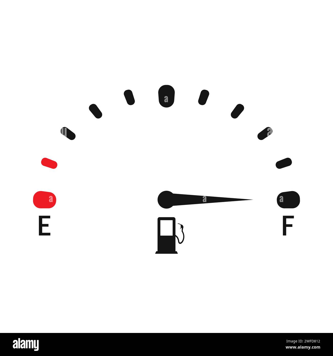 black arrow full tank fuel. Vector illustration. stock image. EPS 10