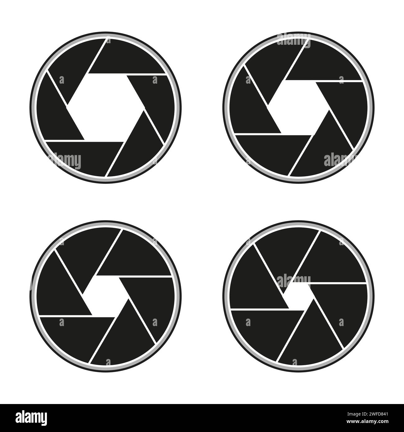 Camera shutter with aperture for photography concepts. Vector ...