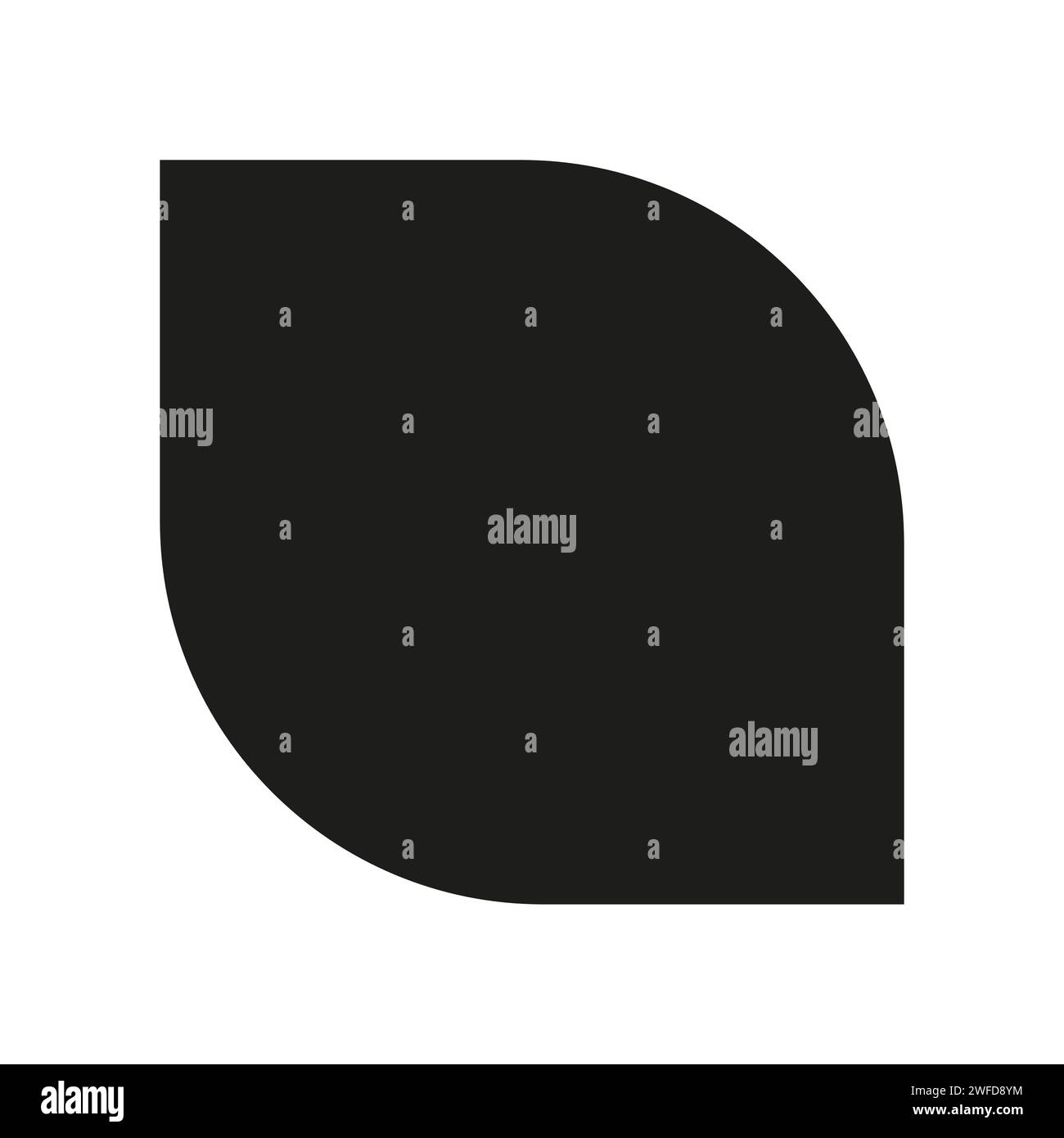 Abstract geometric shape, icon with corner effect. Vector illustration ...