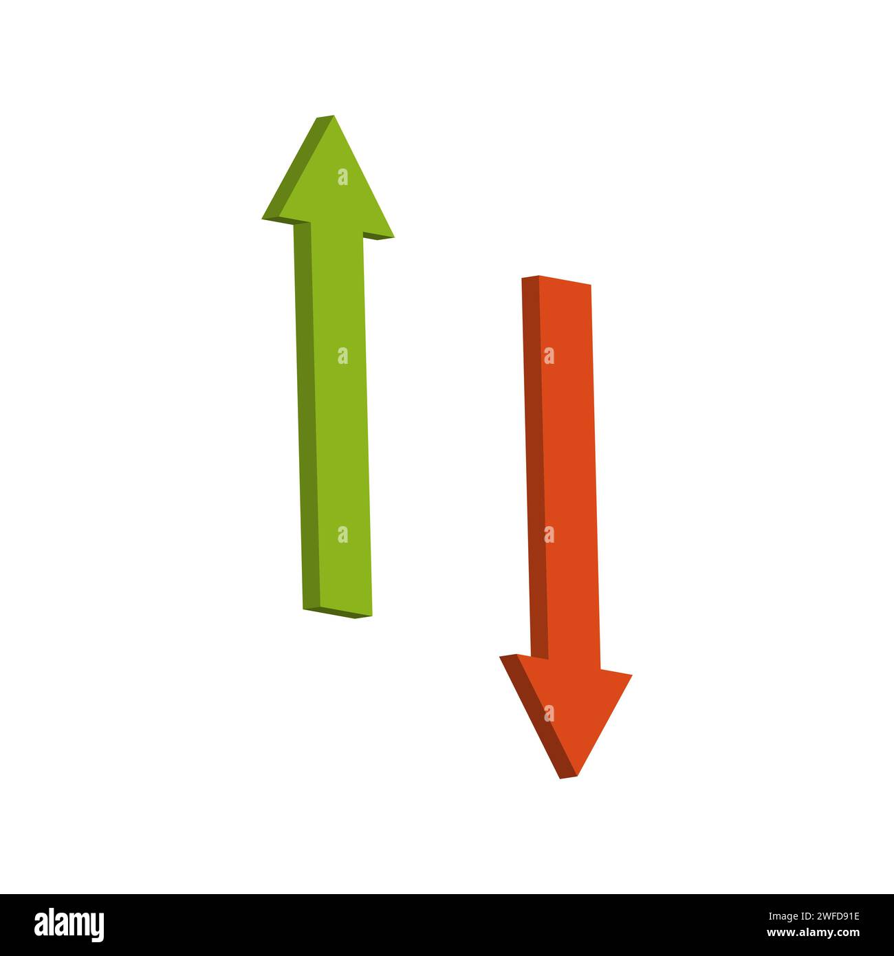 3d arrow up vertical hi-res stock photography and images - Alamy